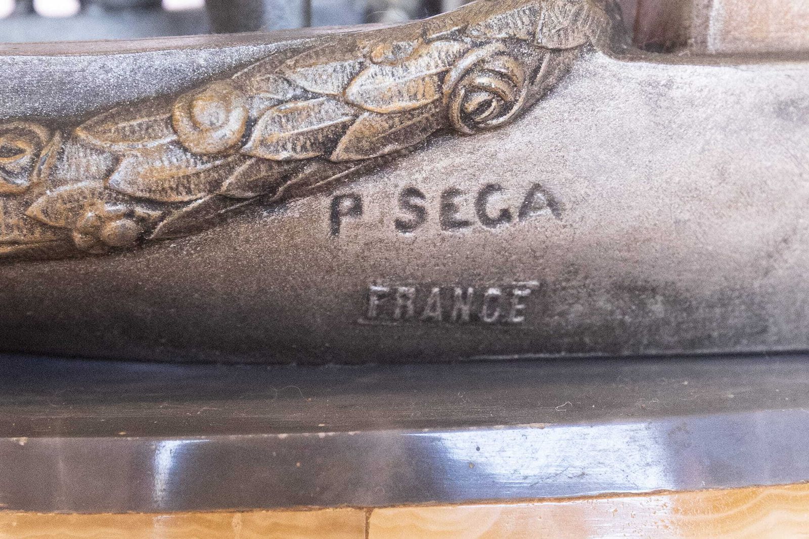 Art Deco Gondola  Table Lamp P Sega France 1920s photo for sale