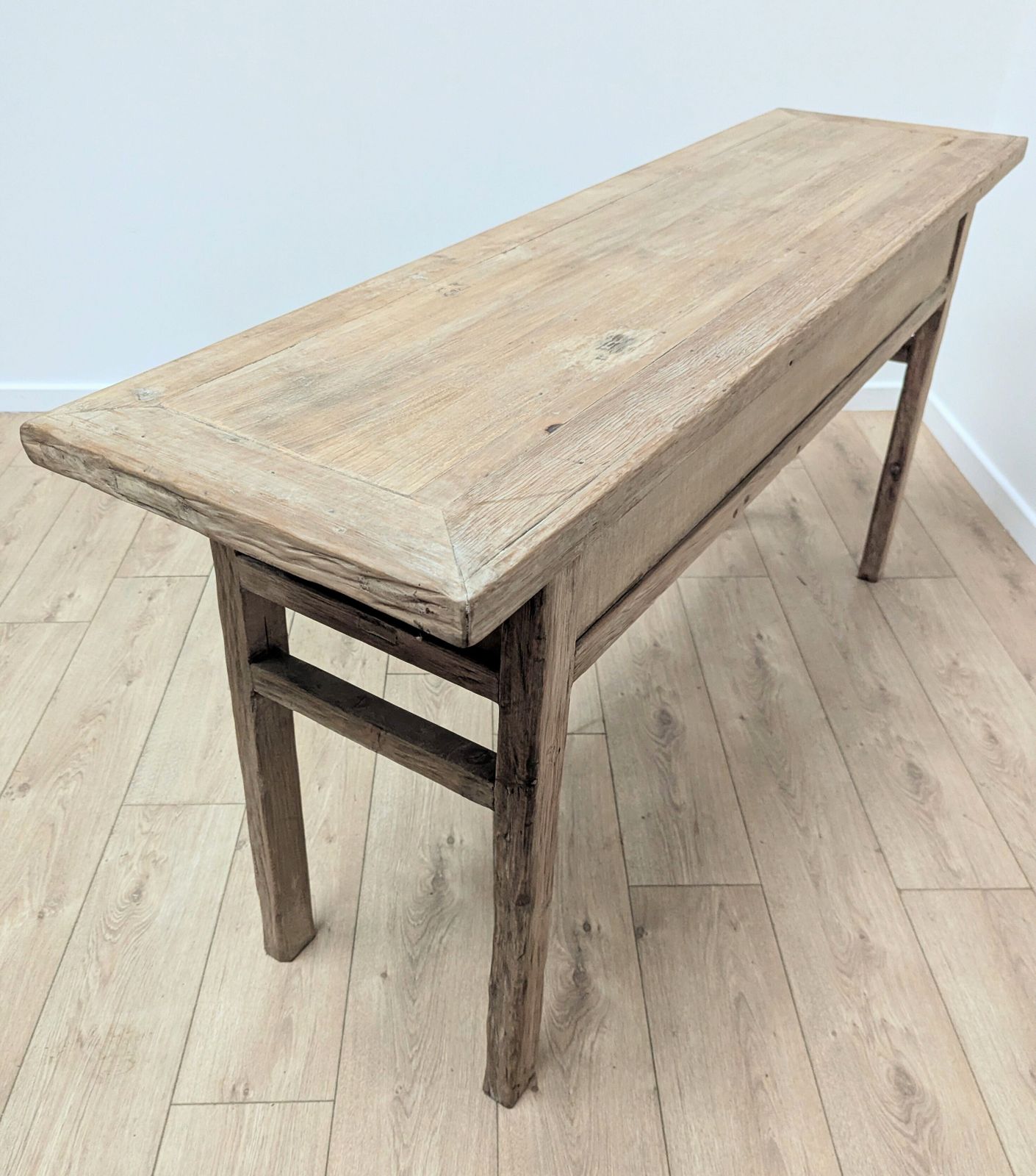 photo buy Vintage Reclaimed Elm Drawer Console Delivery Available 0286.