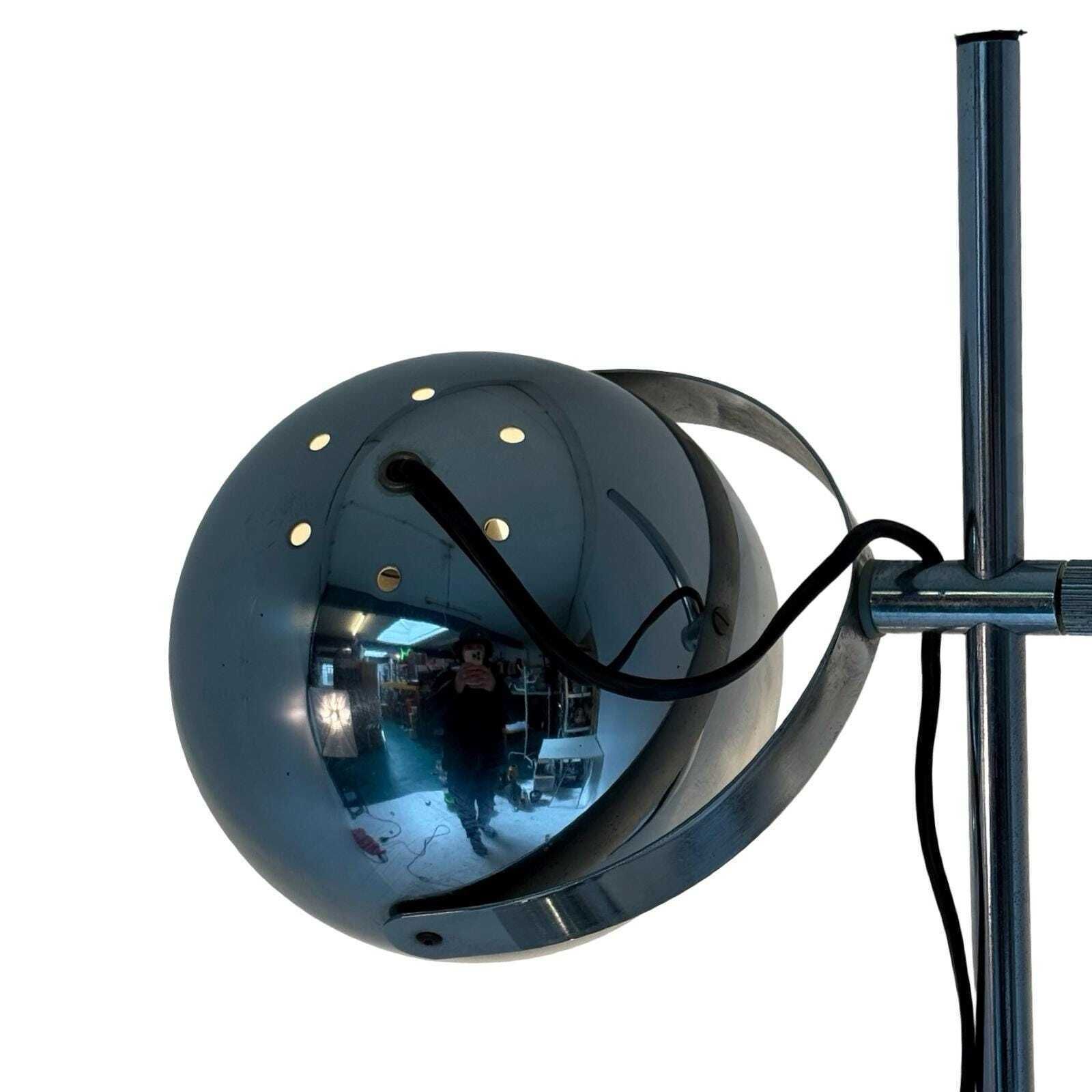 Gepo   Space Age Design / Mcm Floor Lamp With Two Shades   Chrome Shades photo buy