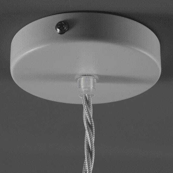 Vintage Opaline Glass Pendant Light – Red Abstract Motif, Mid Century Lighting photo vintage
