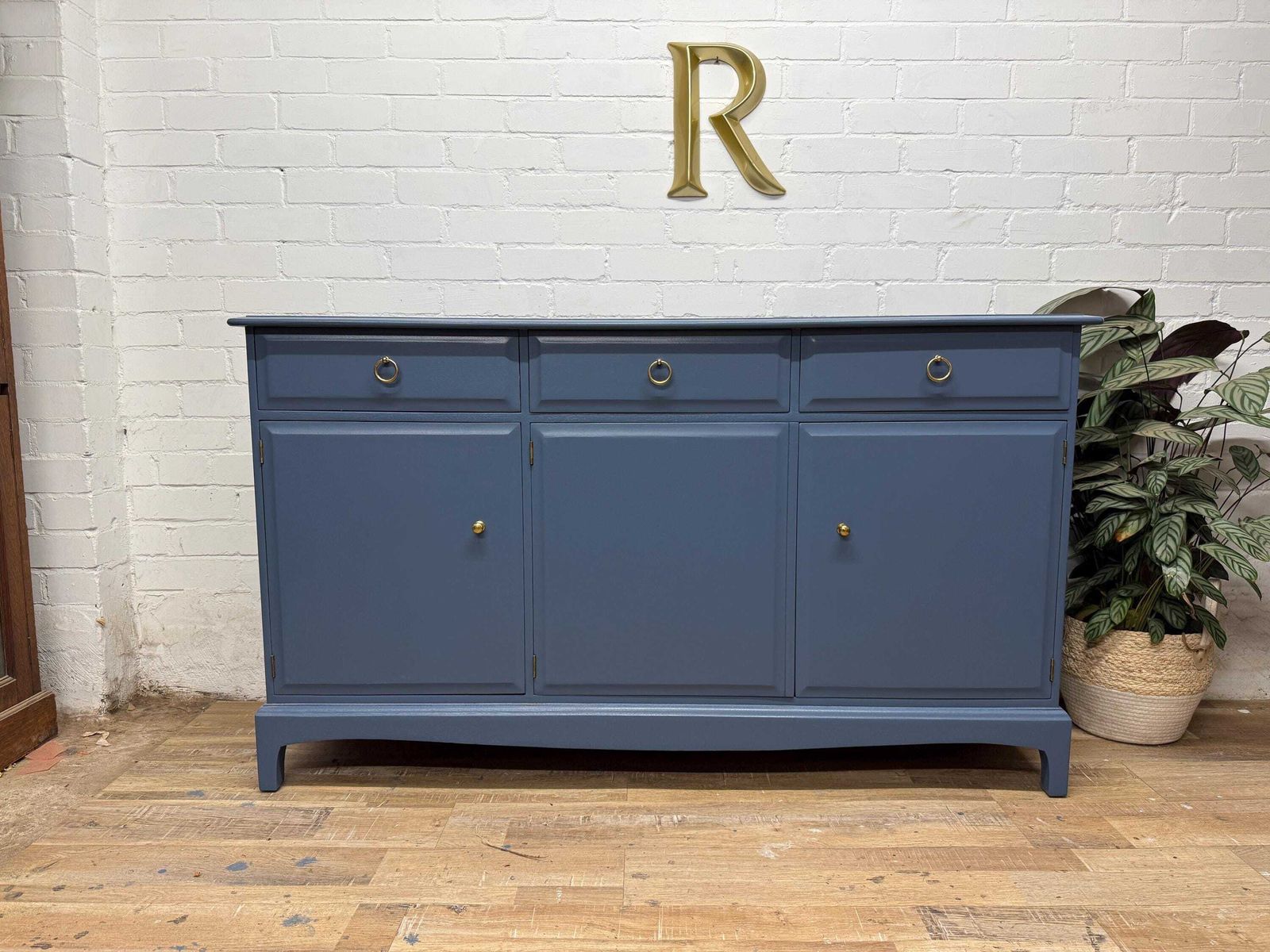Stag Minstrel Sideboard / Painted To Order In Benjamin Moore “Evening Dove”