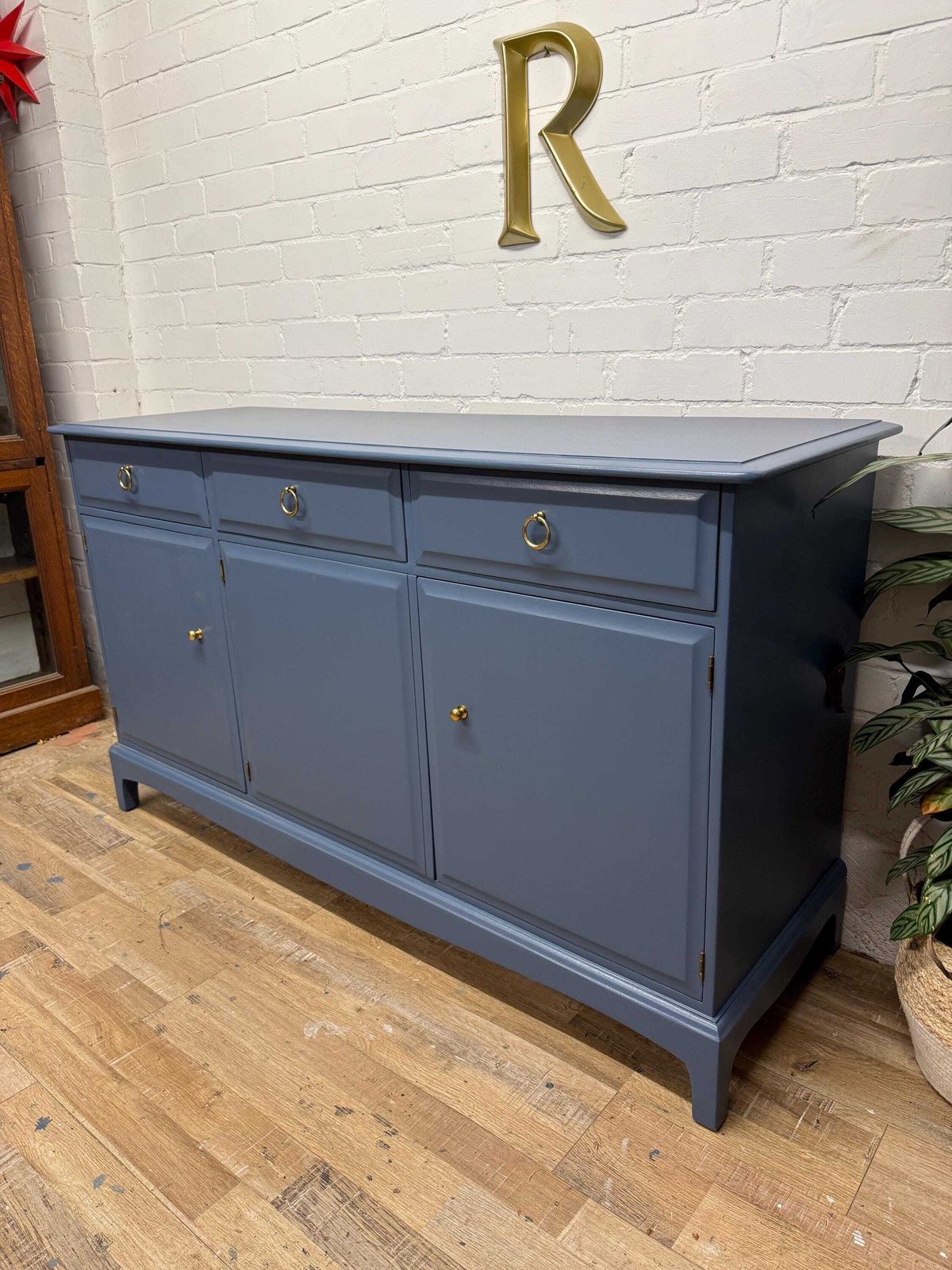 Stag Minstrel Sideboard / Painted To Order In Benjamin Moore “Evening Dove” photo buy