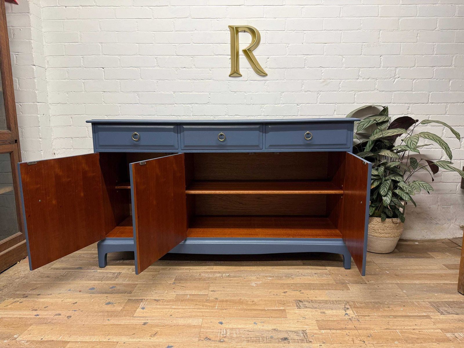 photo buy Stag Minstrel Sideboard / Painted To Order In Benjamin Moore “Evening Dove”