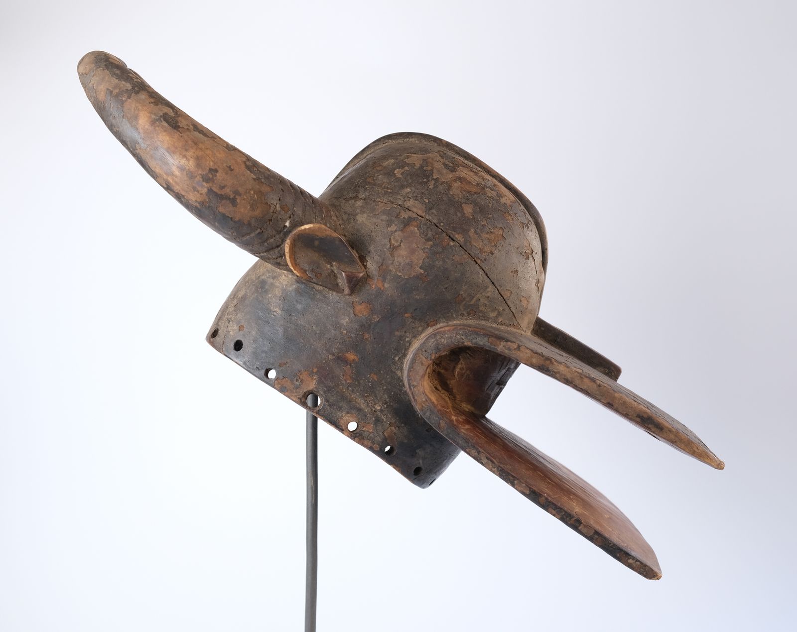 Chamba "Lang Gbadna" Bush Cow Helmet Mask, Africa, Mid 20th Century photo for sale