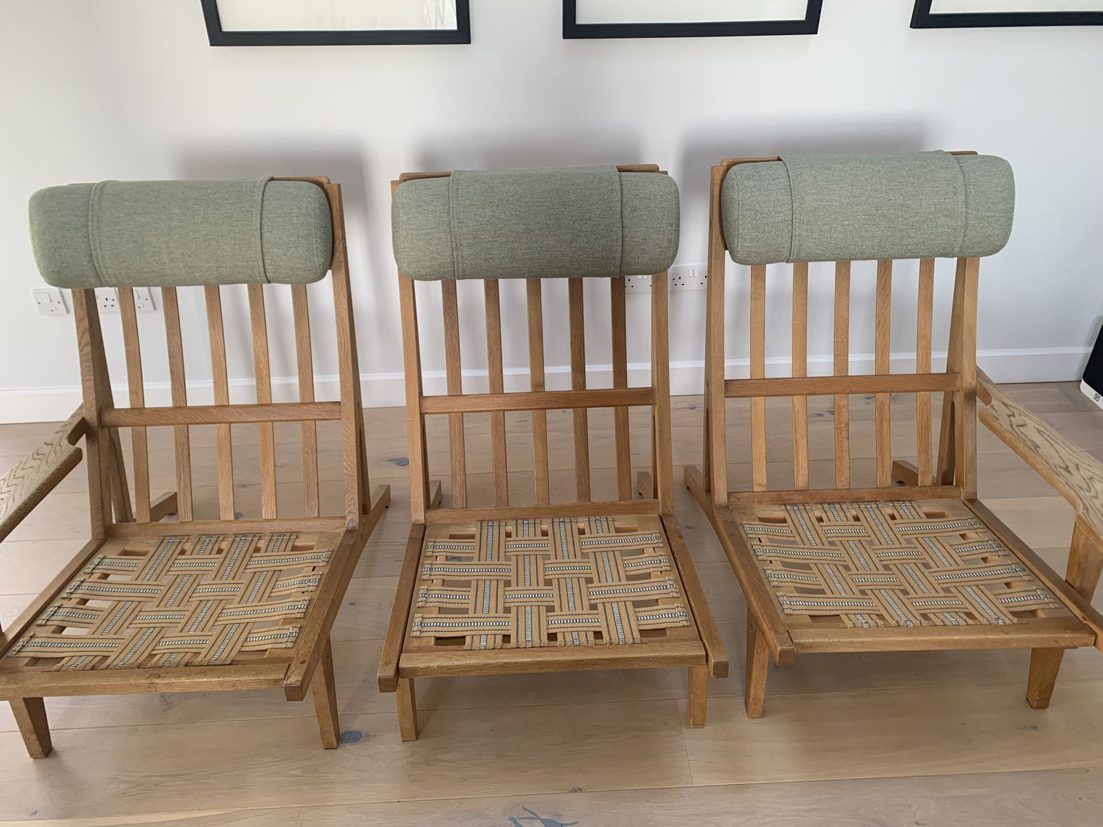 Furniture 1960s 3 Seater Danish Sofa Model Ge375 In Oak And Fabric By Hans Wegner For Getama photo