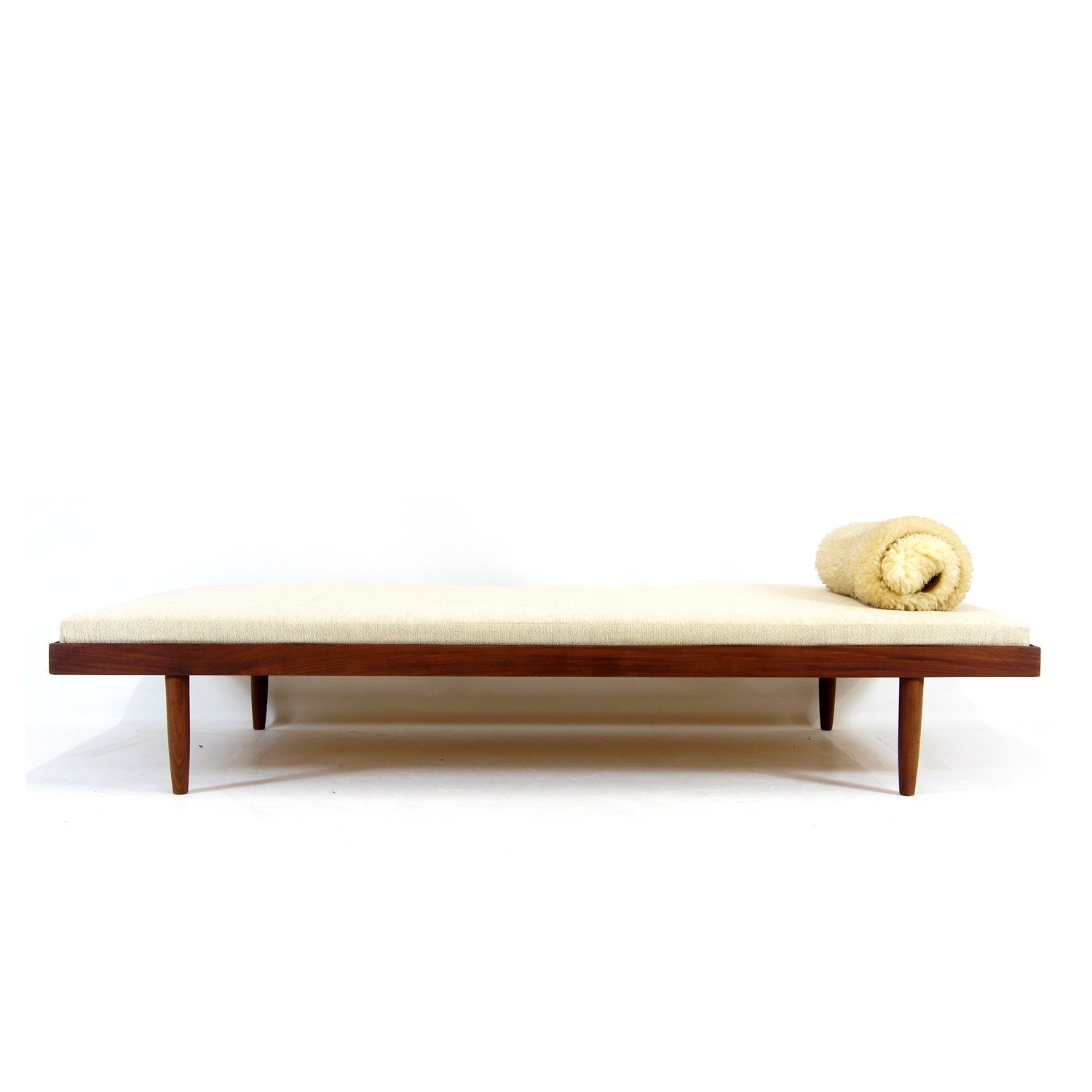 Custom Retro Vintage Danish Single Day Bed Sofa Futon Mid Century Teak Mcm 1960s