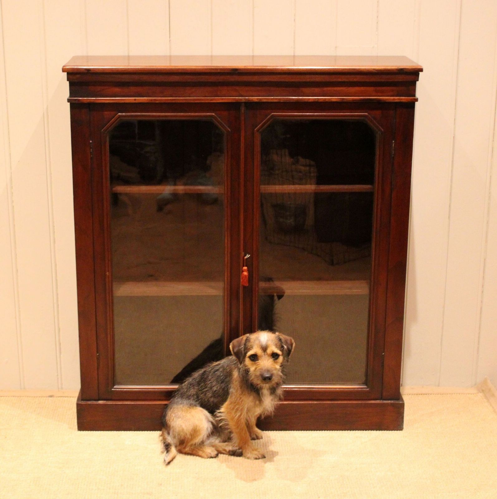 Late 19th Century Mahogany Glazed Mahogany Bookcase photo vintage