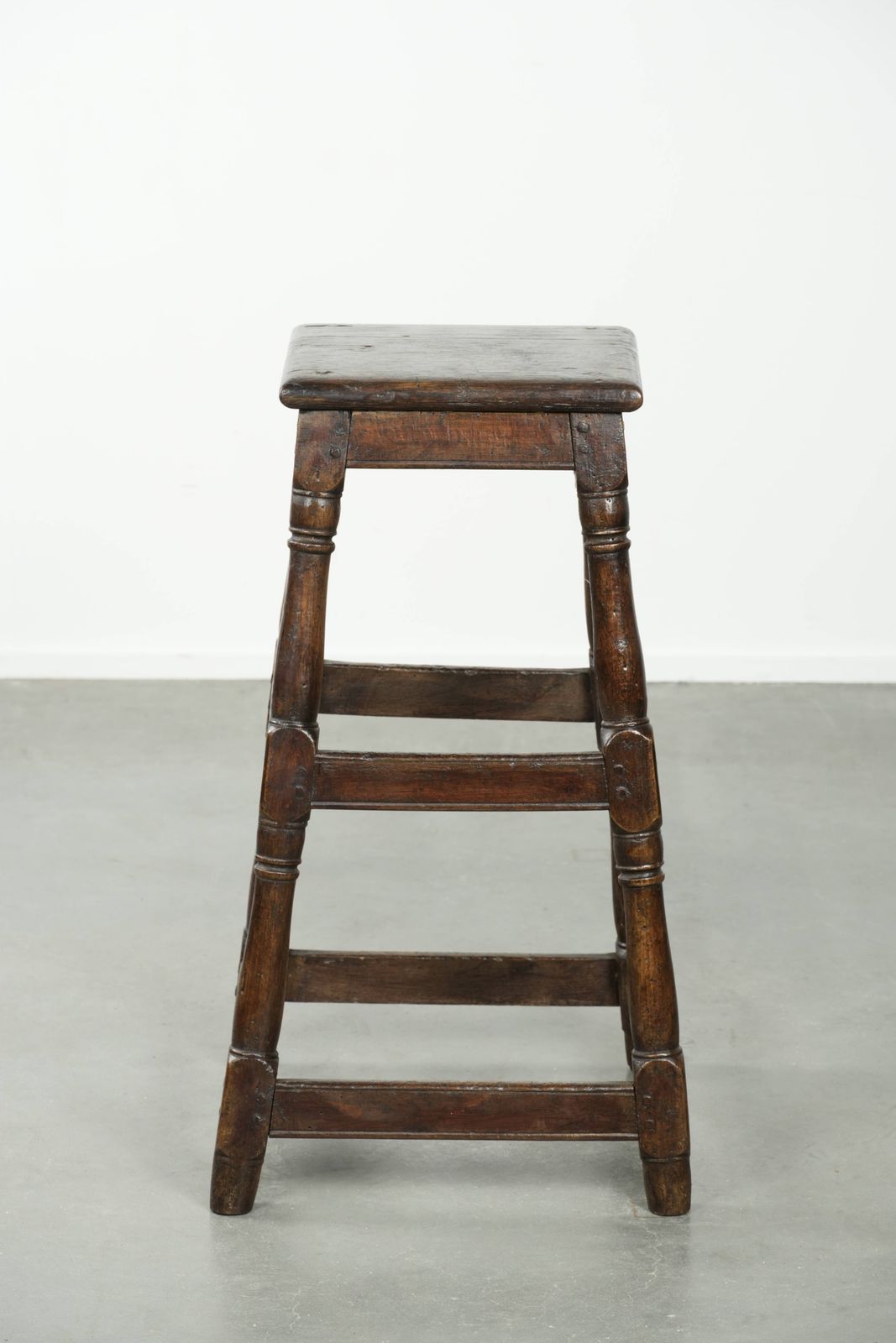 Unique Tall Antique English Oak Stool/Joint Stool From The 18th Century With A Beautiful Patina And Lovely Colors. photo furniture