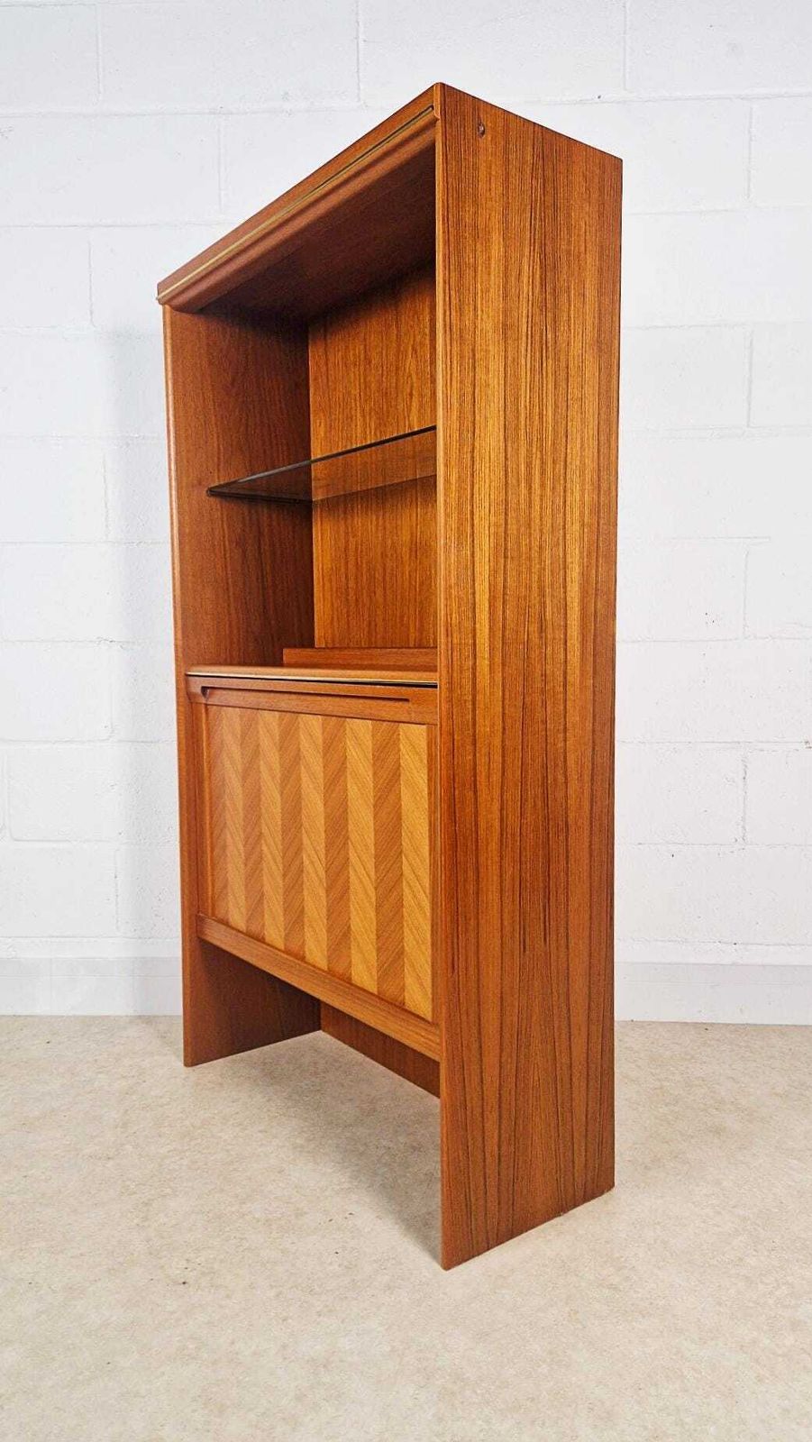 G Plan Herringbone Vintage Mid Century Danish Design Bookcase Sideboard Drinks Cabinet Pg115a photo Furniture