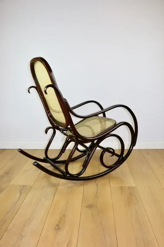 Rocking Chair, Original Brown, 1970s   Very Good Condition photo vinterior