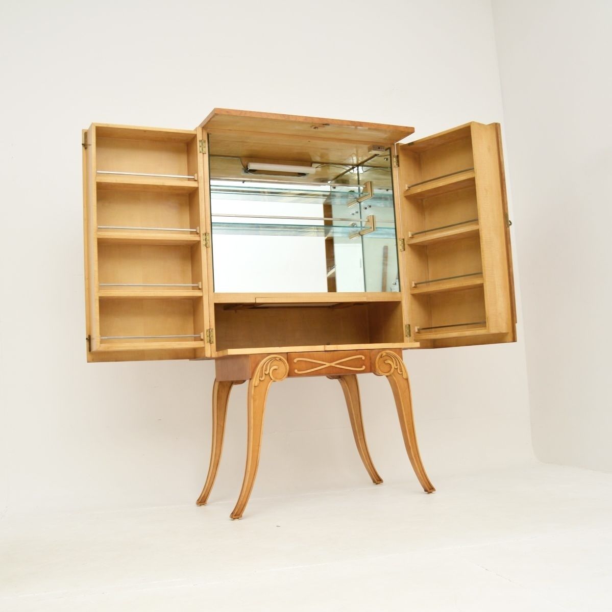 Art Deco Burr Walnut Cocktail Cabinet By Hille photo furniture