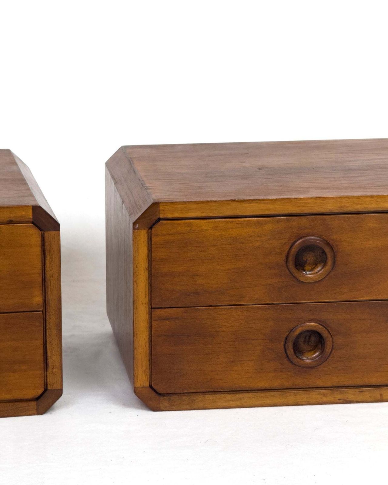 Vintage Danish Mid Century Floating Wall Hung Nightstands photo Furniture
