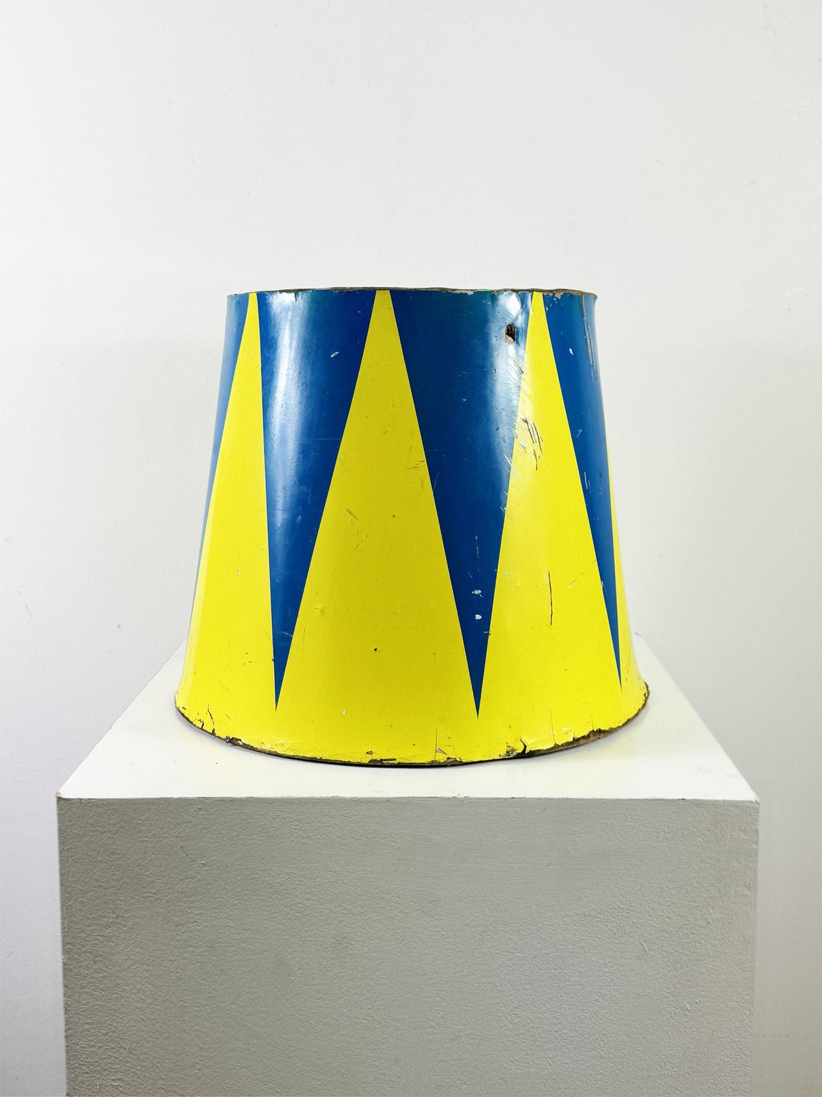 Vintage Circus Pedestal Stand Mid Century Fairground Prop Harlequin Painted photo Furniture