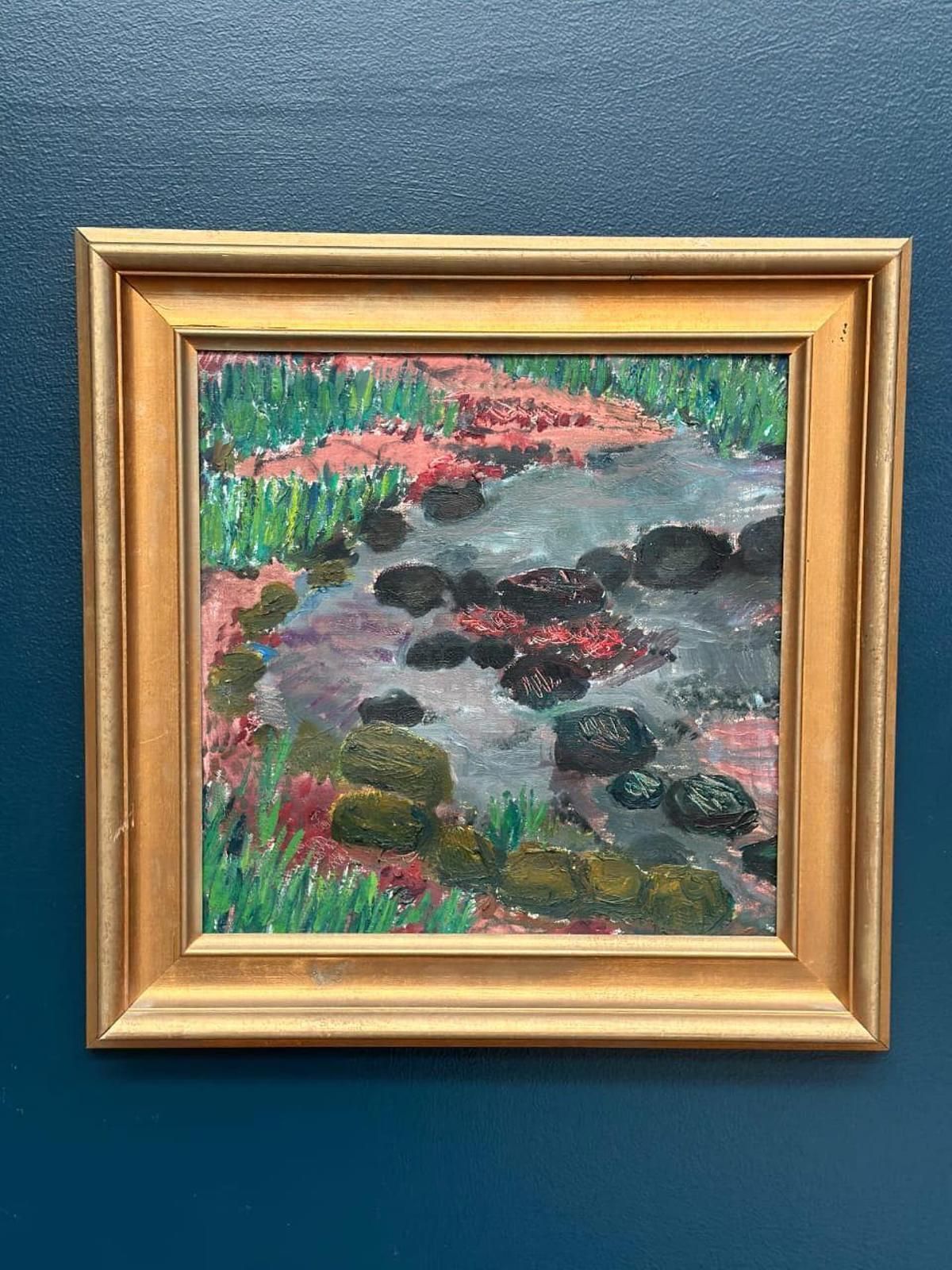 Original Swedish Oil On Canvas – “Landscape Motif” By Synnöve Beskow – Vintage & Framed – 51 × 52 Cm (20.1" × 20.5") photo for sale