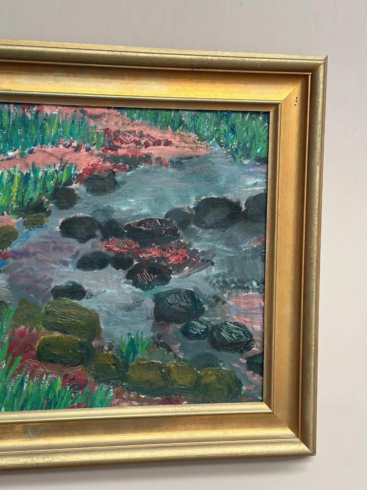 Original Swedish Oil On Canvas – “Landscape Motif” By Synnöve Beskow – Vintage & Framed – 51 × 52 Cm (20.1" × 20.5") photo 315.0