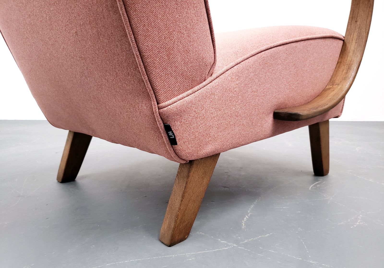 1930 Jindrich Halabala Bentwood Armchair In Rose Pink photo vinterior