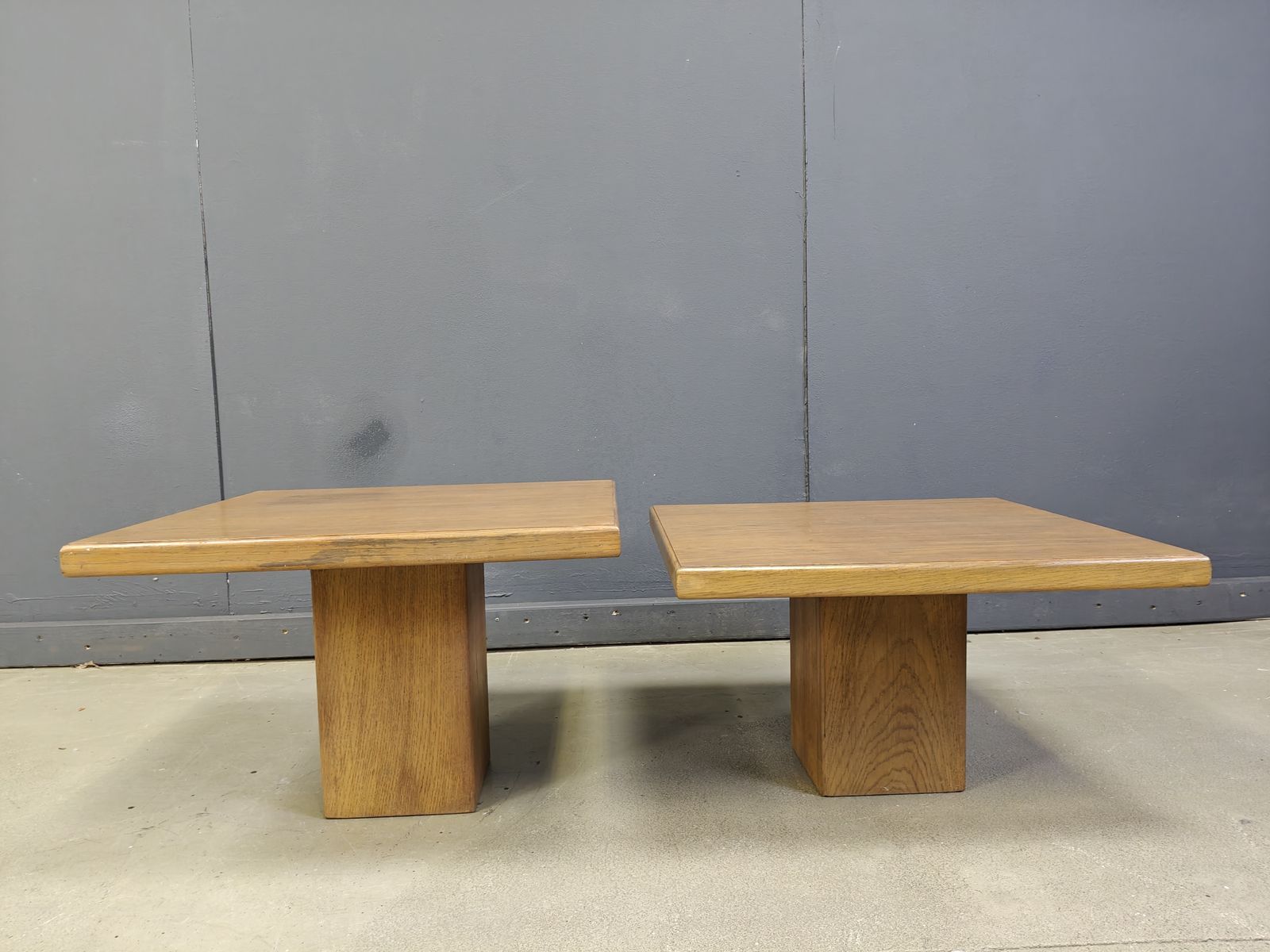 Furniture Pair Of Vintage Wooden Coffee Or Side Tables, 1960s photo