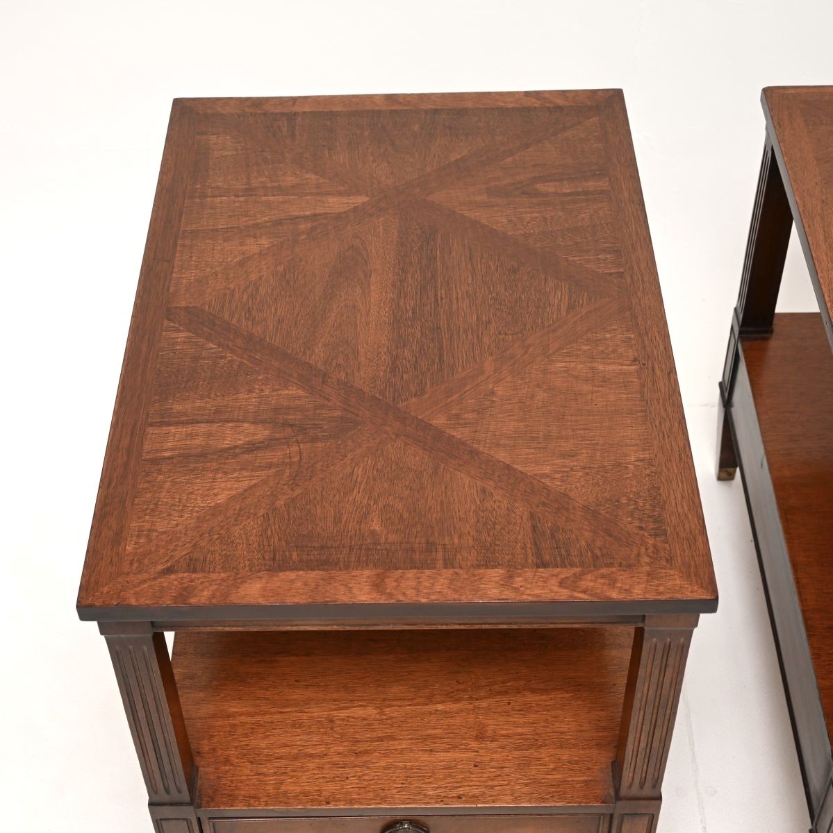 Pair Of Antique Georgian Style Mahogany Side Tables photo Furniture