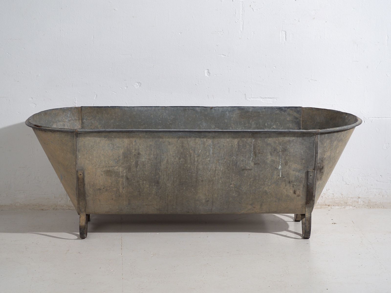 Antique Galvanized Zinc Bathtub – European Industrial Tub – Circa 1900 #7 photo furniture