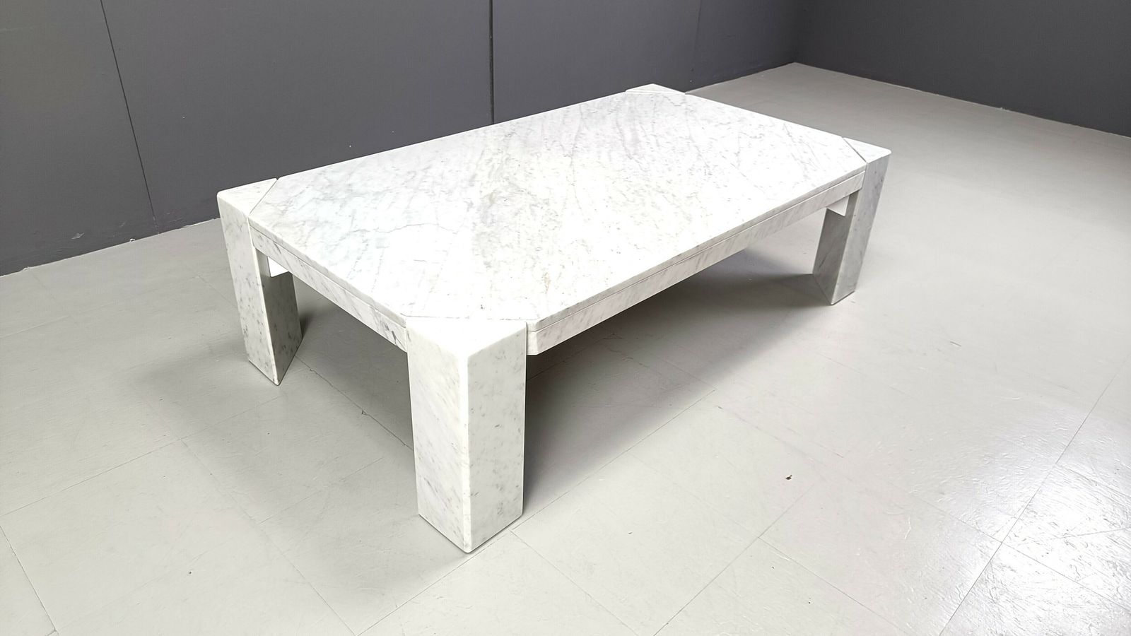 photo furniture Vintage Italian Marble Coffee Table, 1970s
