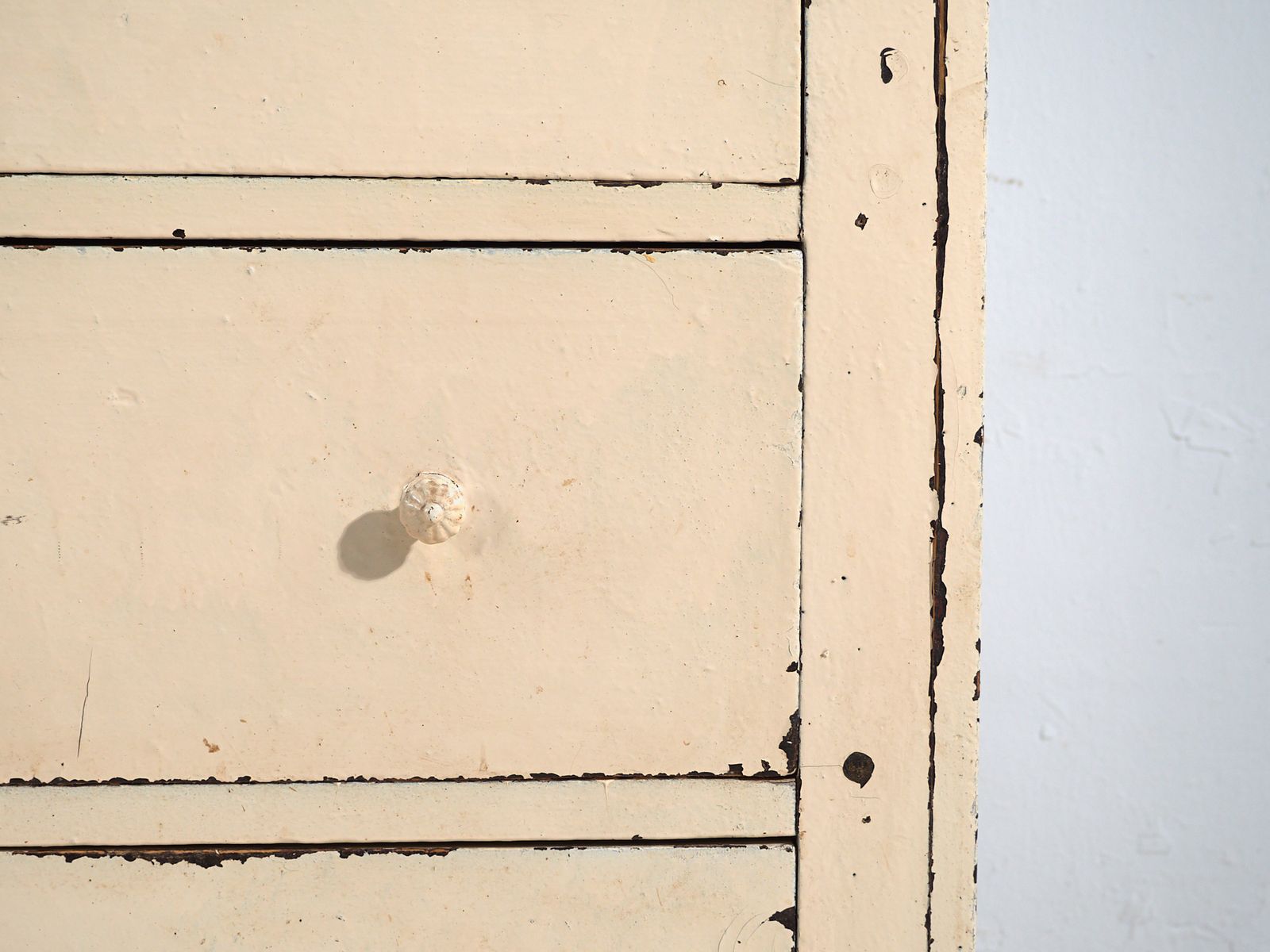Antique Painted Pine Chest Of Drawers – Rustic European Distressed Dresser – Circa 1900 photo vinterior