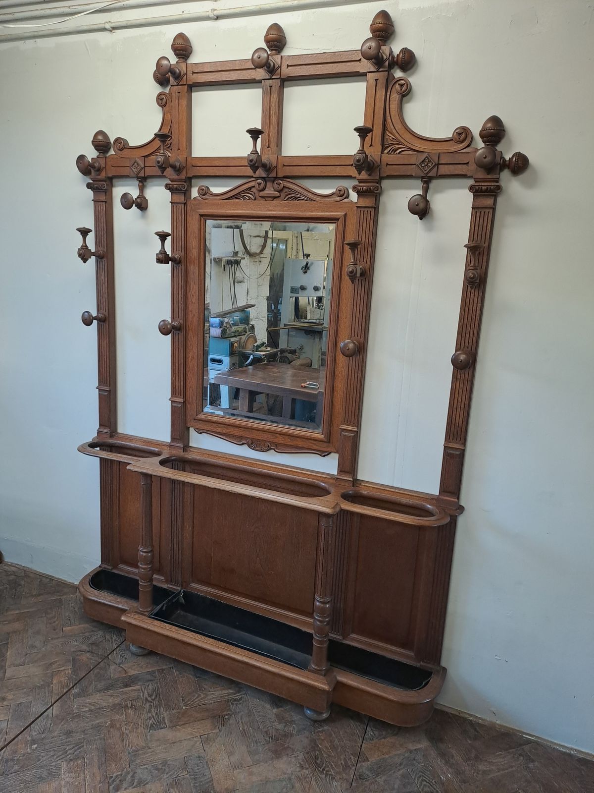 Impressive Antique French Oak Hallstand photo 1295.0