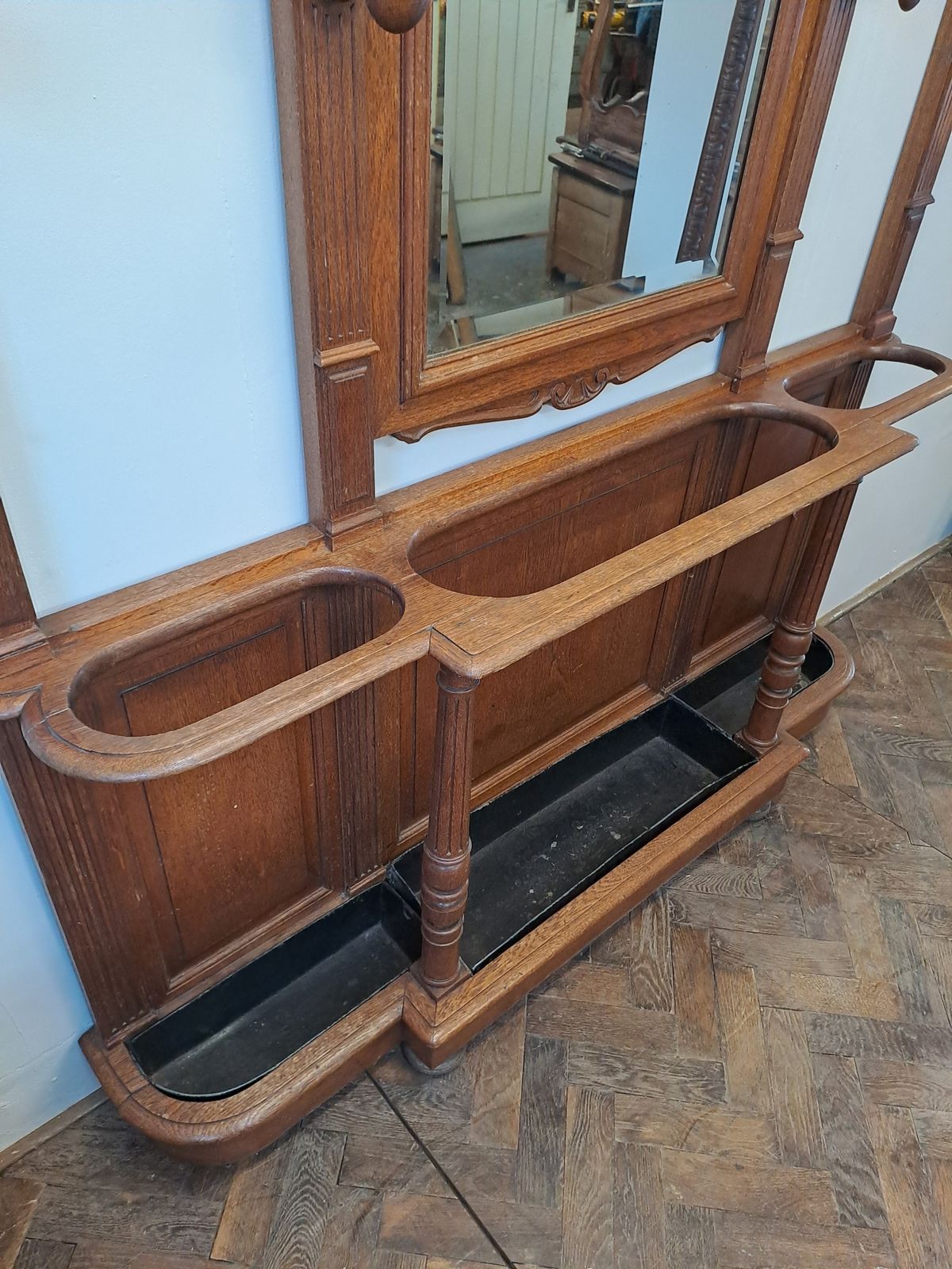 Impressive Antique French Oak Hallstand photo buy