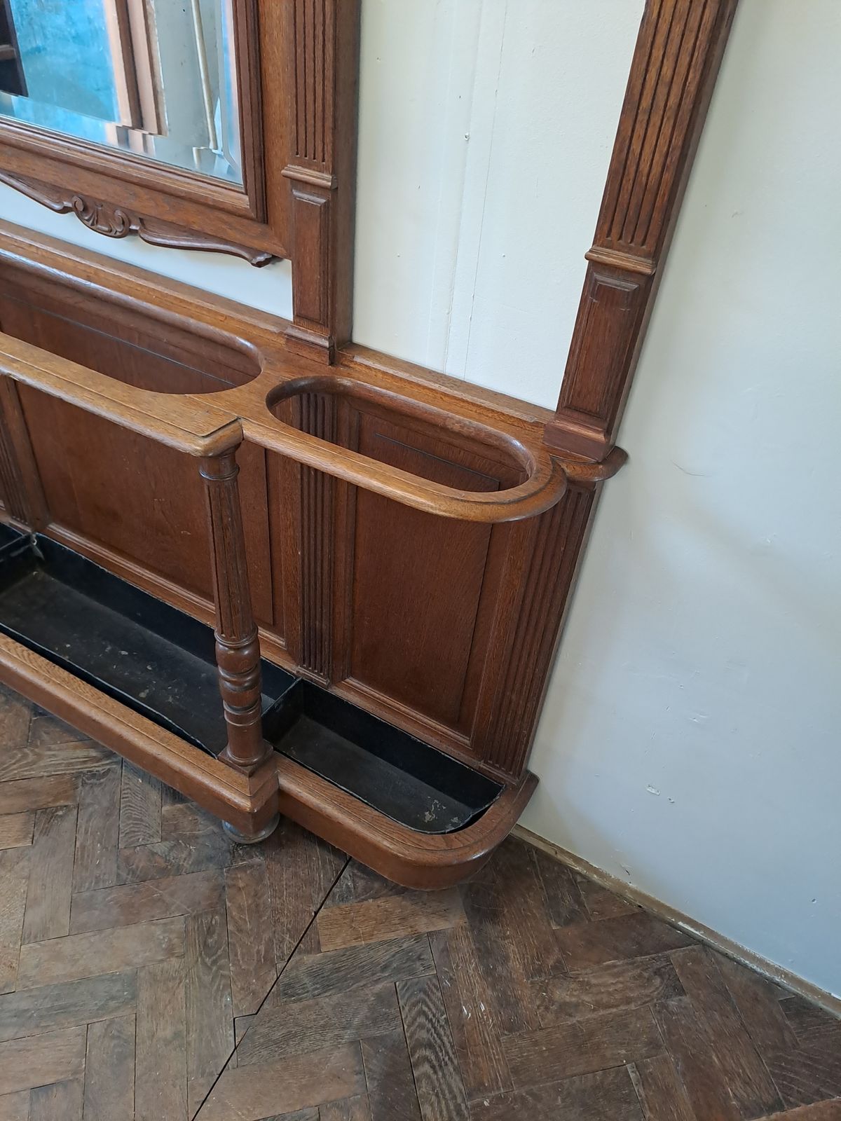 Impressive Antique French Oak Hallstand photo vintage
