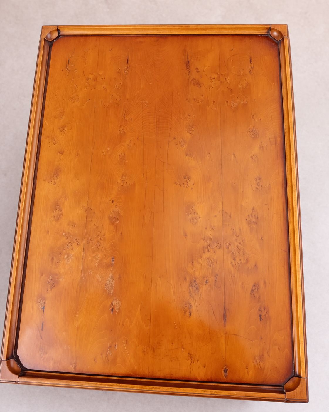 Pair Of English Yew Wood Bedside Tables By Reprodux (Bevan Funnell), C.1980s–199 photo vintage