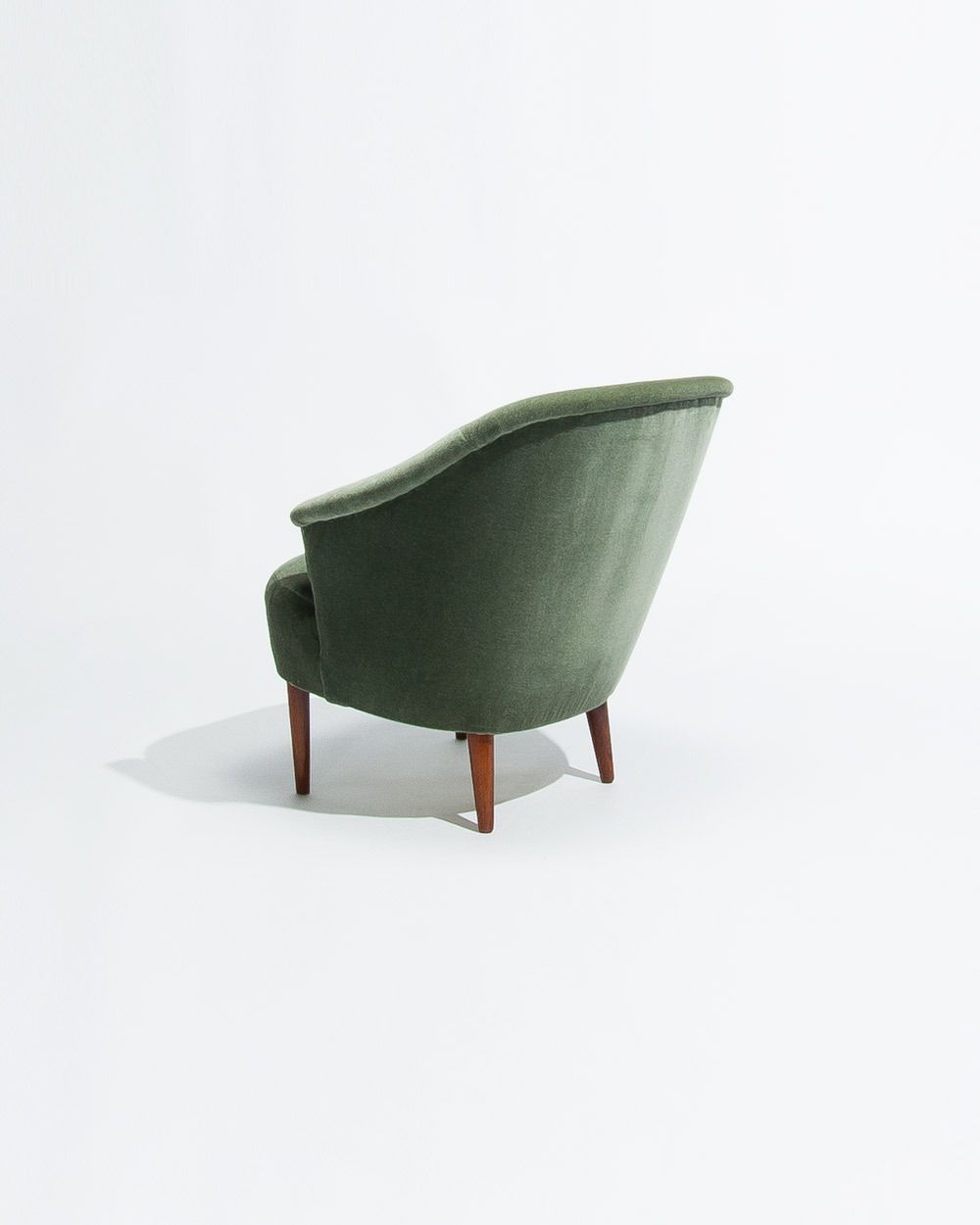 Carl Malmsten Swedish Lounge Chair, 1950s, In Mohair Velvet By Chase Erwin photo Furniture