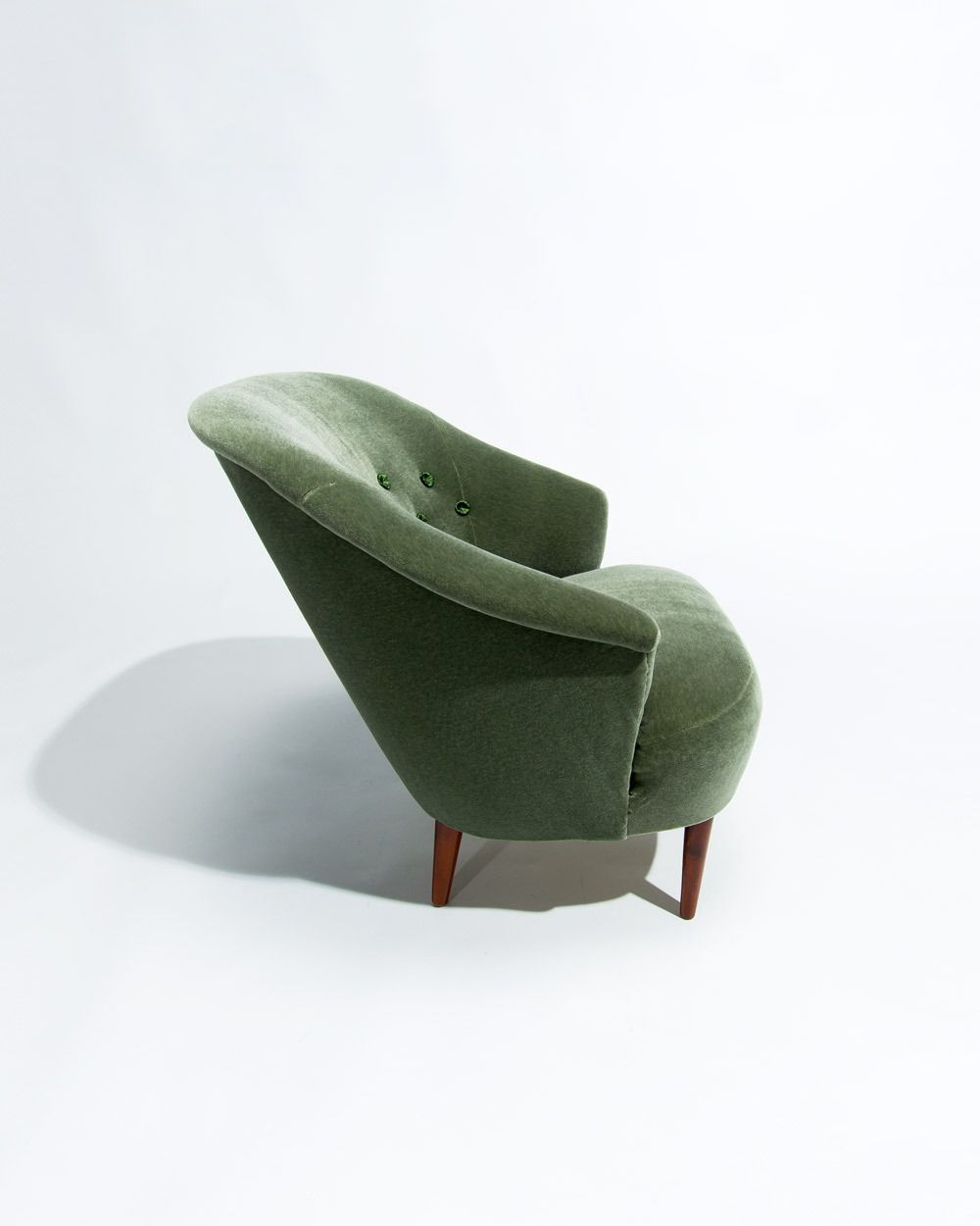Carl Malmsten Swedish Lounge Chair, 1950s, In Mohair Velvet By Chase Erwin photo vinterior