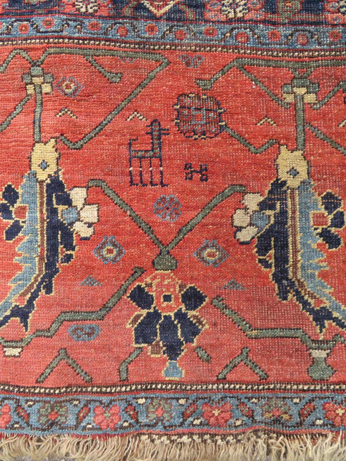 Antique Kurdish Kelleh Carpet. 536cm X 234cm. photo vintage