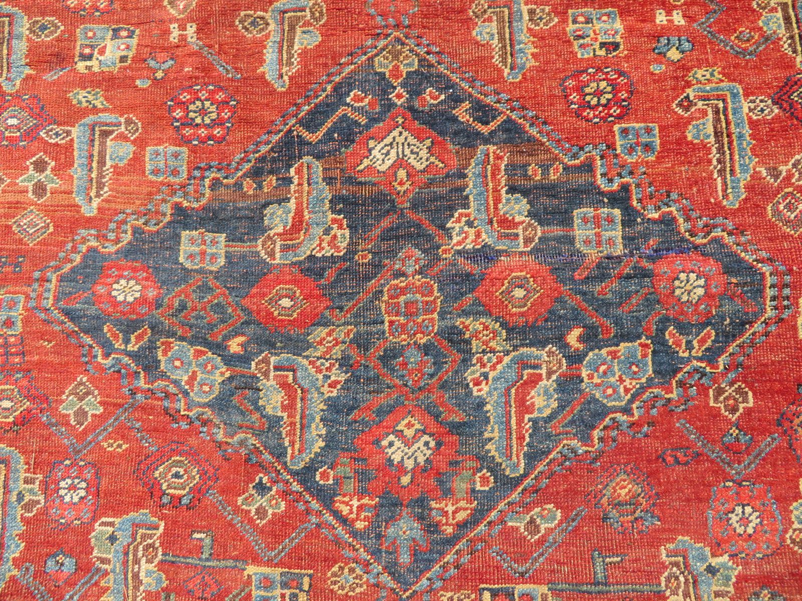 photo for sale Antique Kurdish Kelleh Carpet. 536cm X 234cm.
