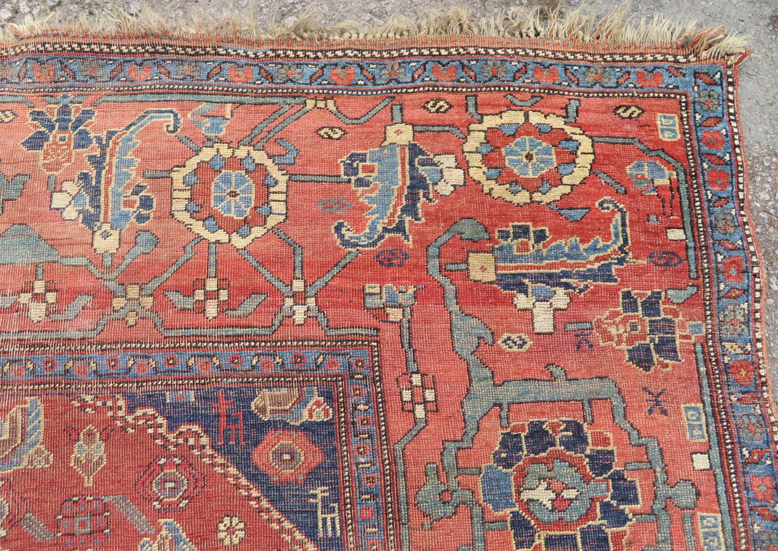photo buy Antique Kurdish Kelleh Carpet. 536cm X 234cm.