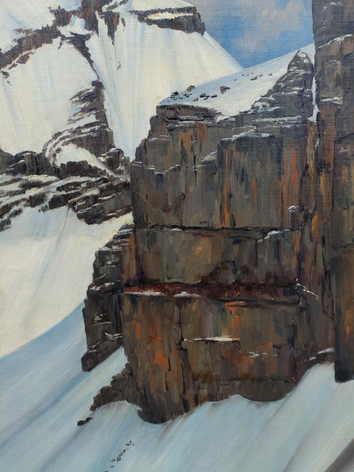 Mont Blanc – Fritz Ruppert Oil On Canvas photo Art