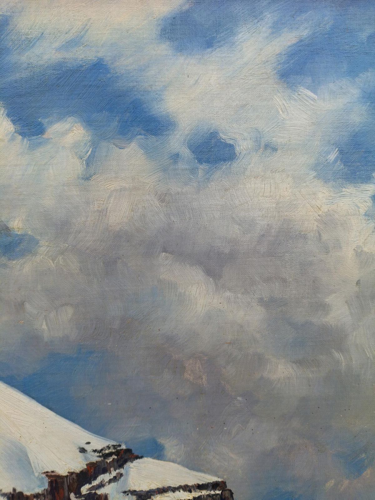 Art Mont Blanc – Fritz Ruppert Oil On Canvas photo