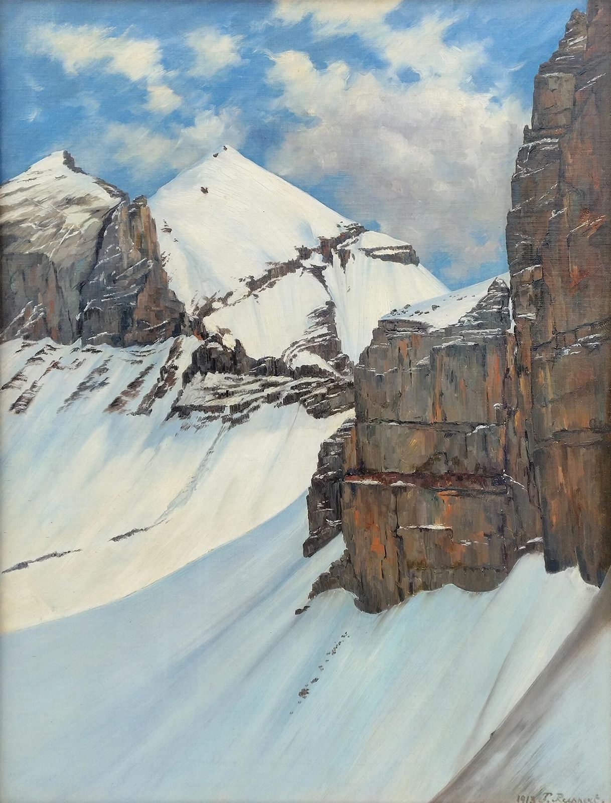 photo buy Mont Blanc – Fritz Ruppert Oil On Canvas