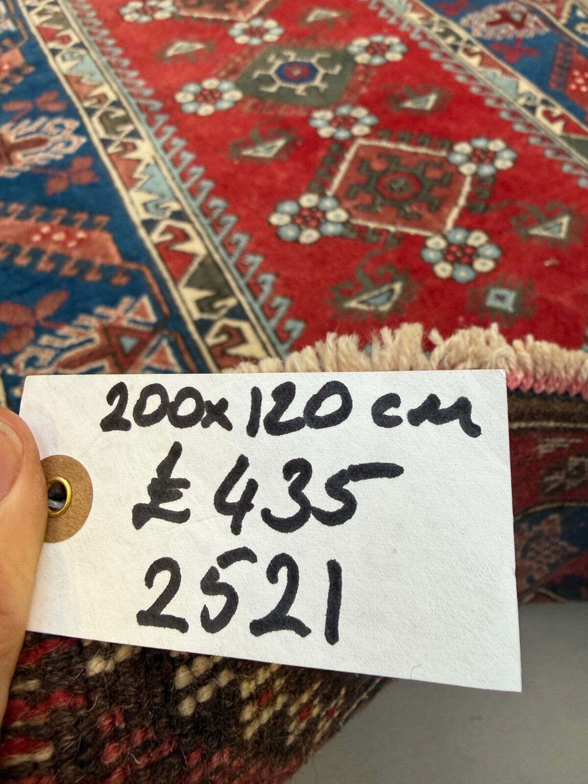 photo vinterior Turkish Tribal Rug Natural Dyes 200x120 Cm Vintage Turkish Carpet 2521