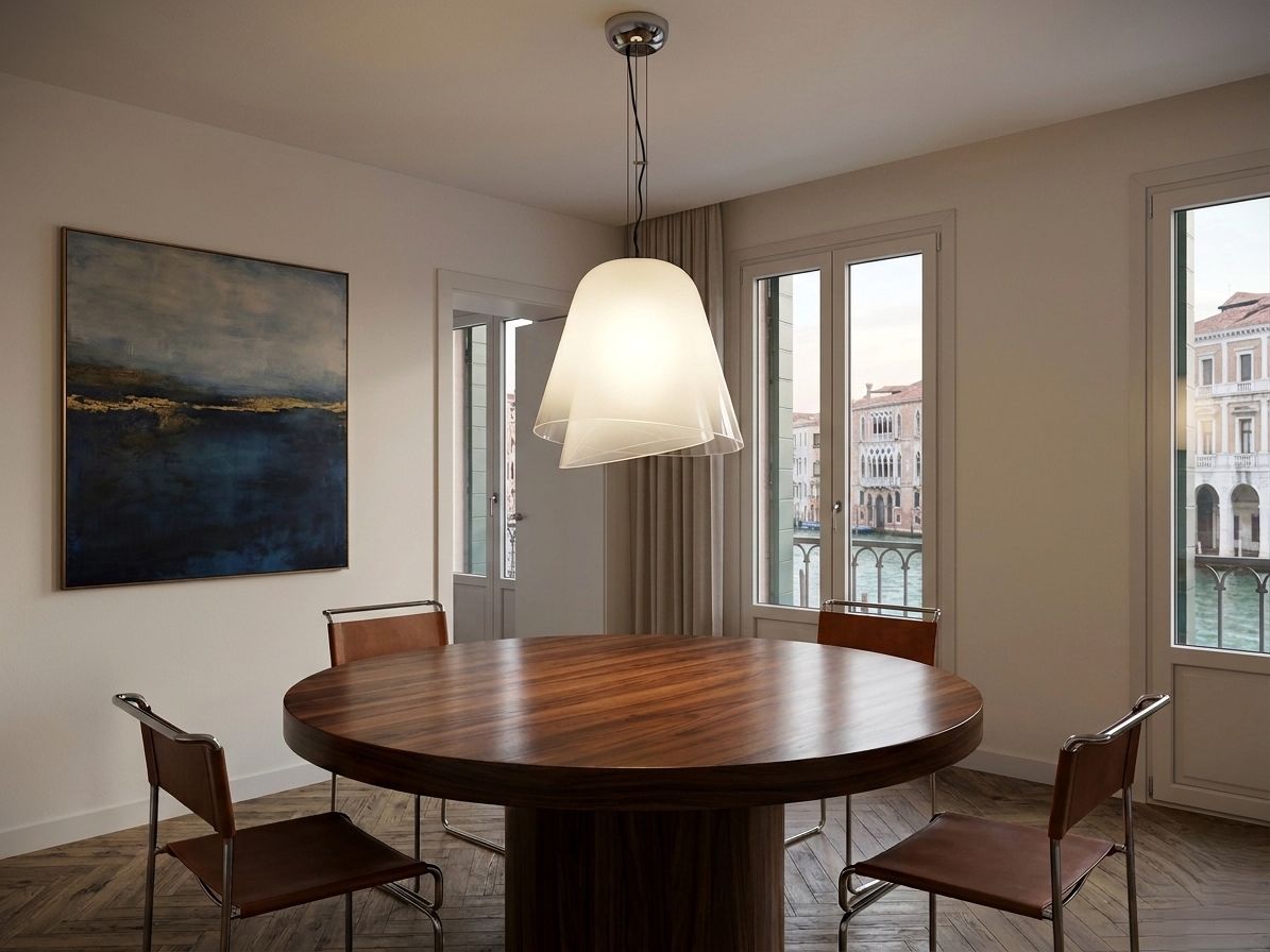1970s Murano Glass "Giglio" Double Dome Pendant Lamp By Lamperti photo furniture