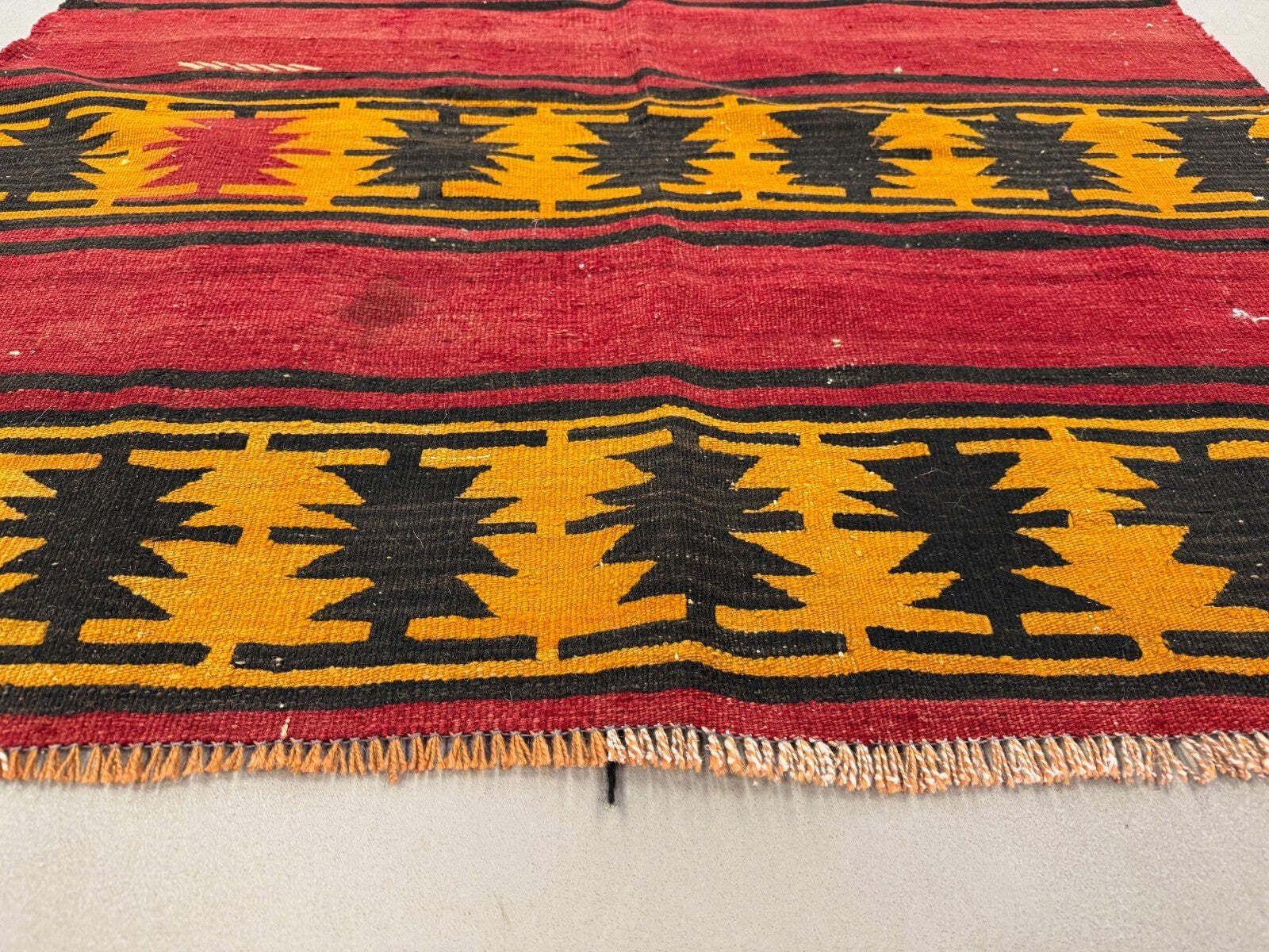 Small Turkish Kilim Rug 116x110 Cm Square Tribal Kelim Rug, 2517 photo 335.0