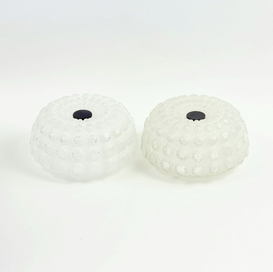 photo furniture Pair Of Mid Century Diamond Glass Wall Lights From Limburg, Germany, 1960s/1970s