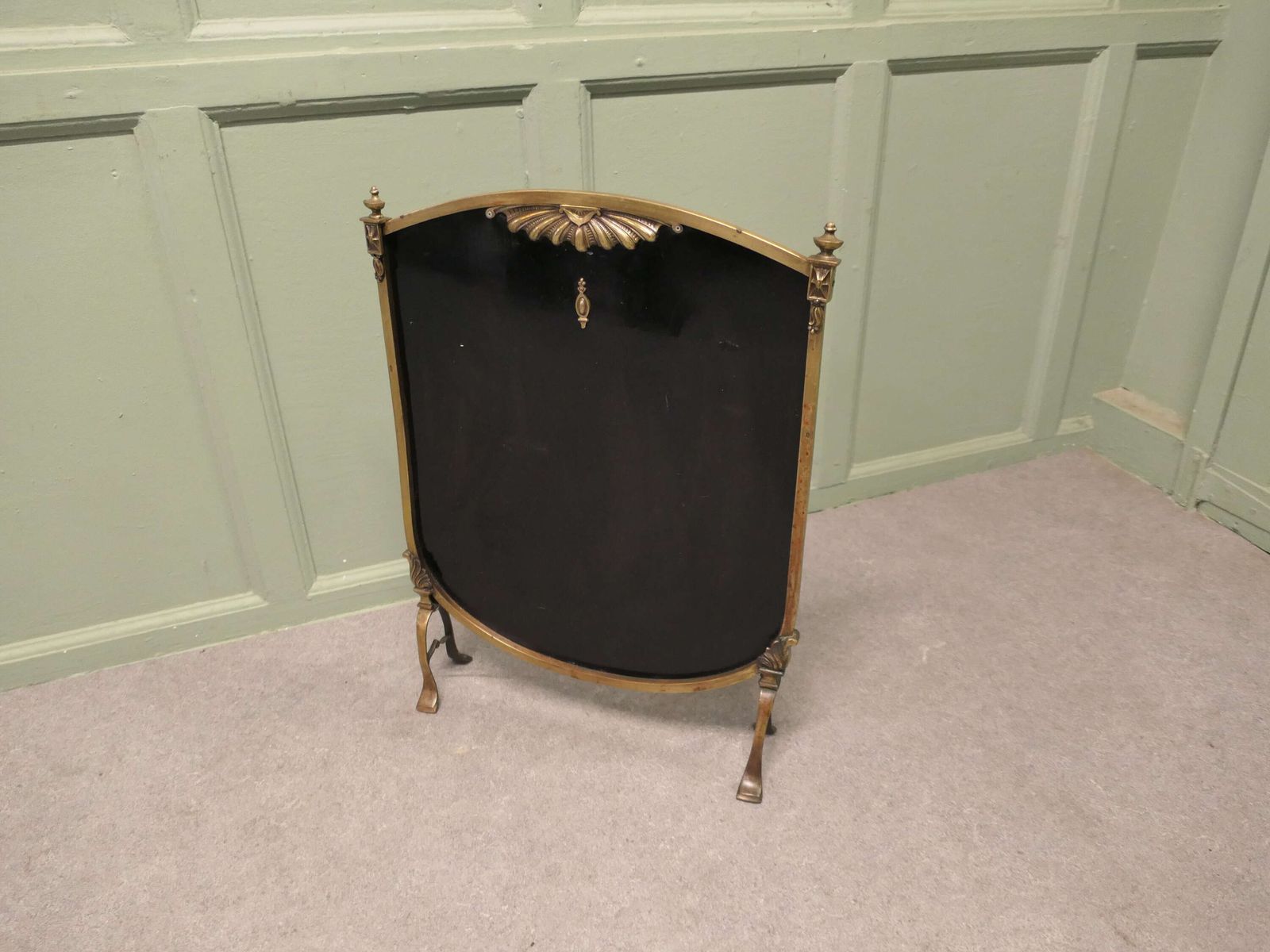 Art Deco Style Brass And Black Fire Screen This Is A Charming Screen