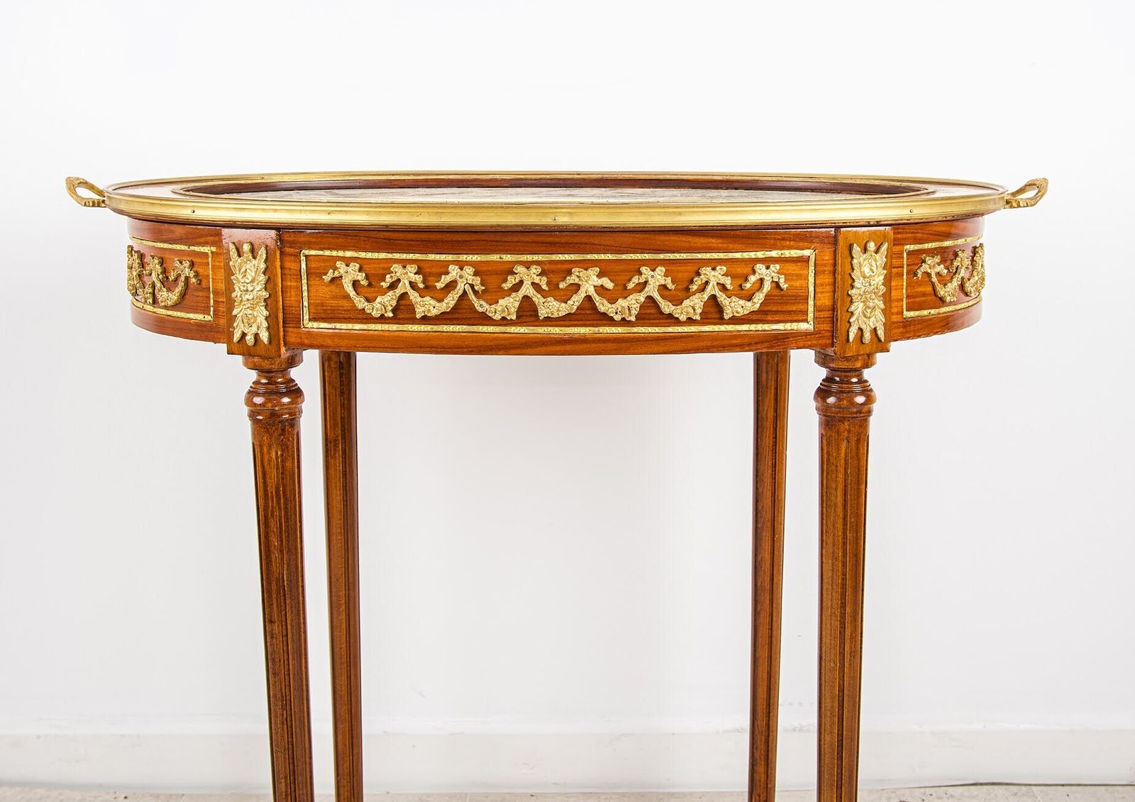 Vintage French Bijouterie Table   Ormolu Mounted Glass Display Jewellery photo for sale