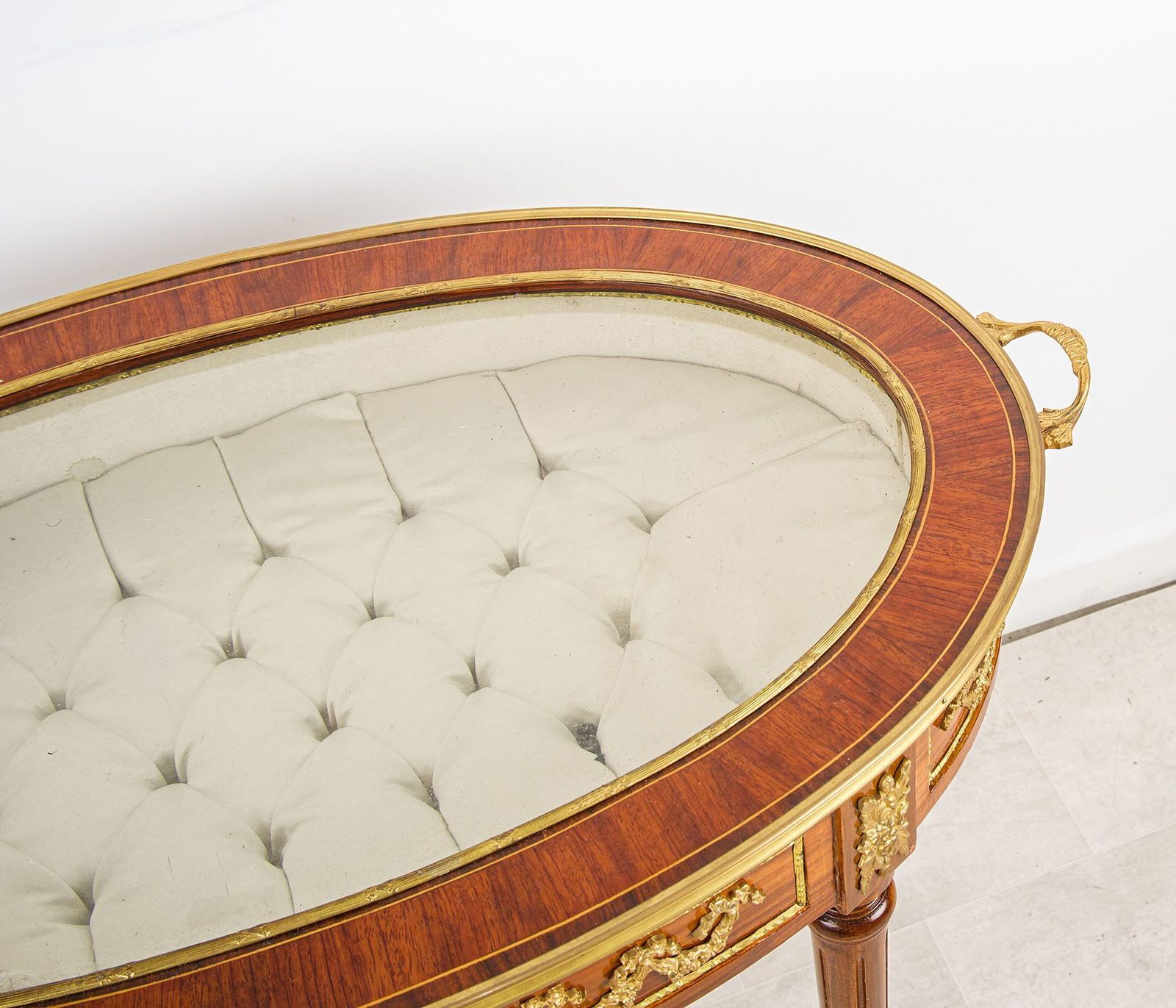 Vintage French Bijouterie Table   Ormolu Mounted Glass Display Jewellery photo Furniture