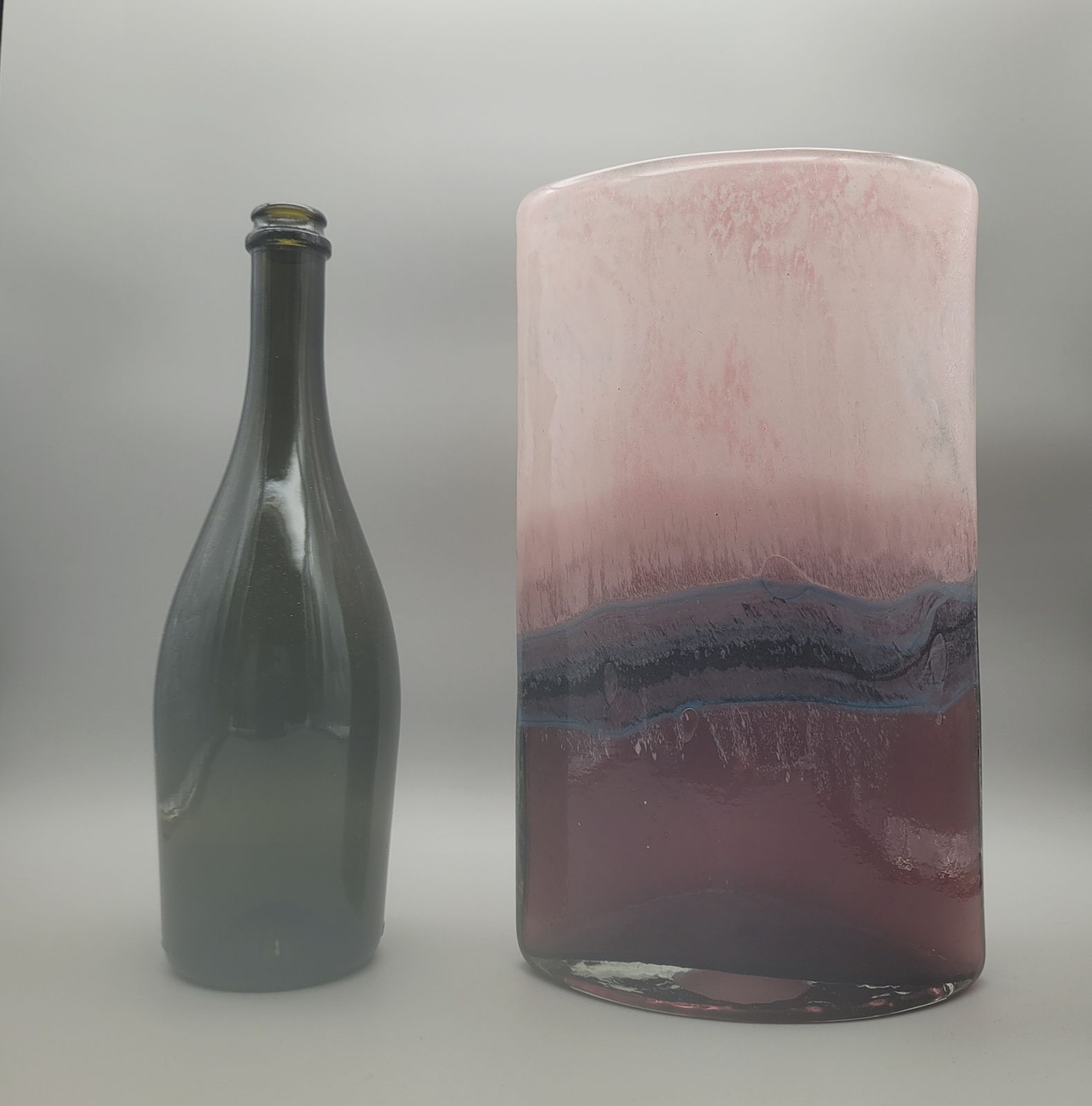 Large Architectural Studio Art Glass Floor Vase, Late 20th Century photo furniture