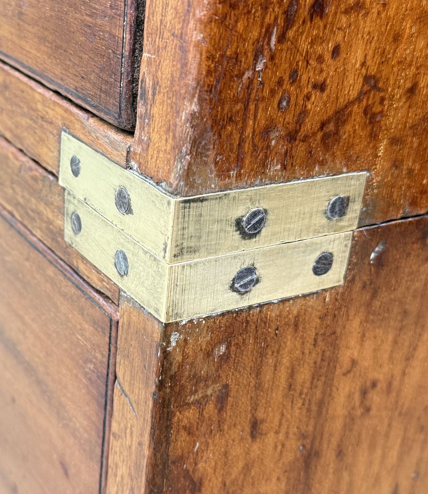 Camphor Wood 19th Century Military Campaign Chest Of Drawers (England, Circa 1860) photo vintage