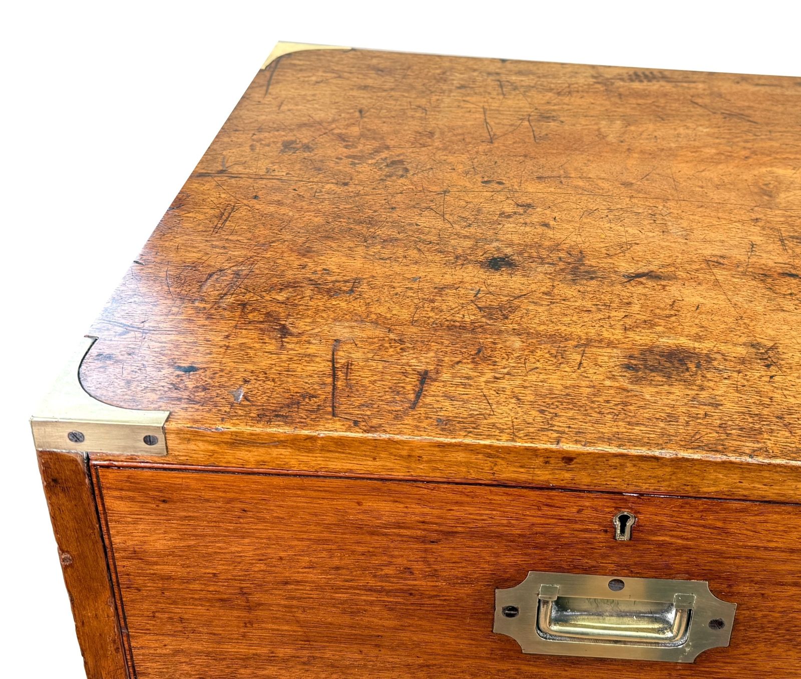 5000.0 Camphor Wood 19th Century Military Campaign Chest Of Drawers (England, Circa 1860) photo