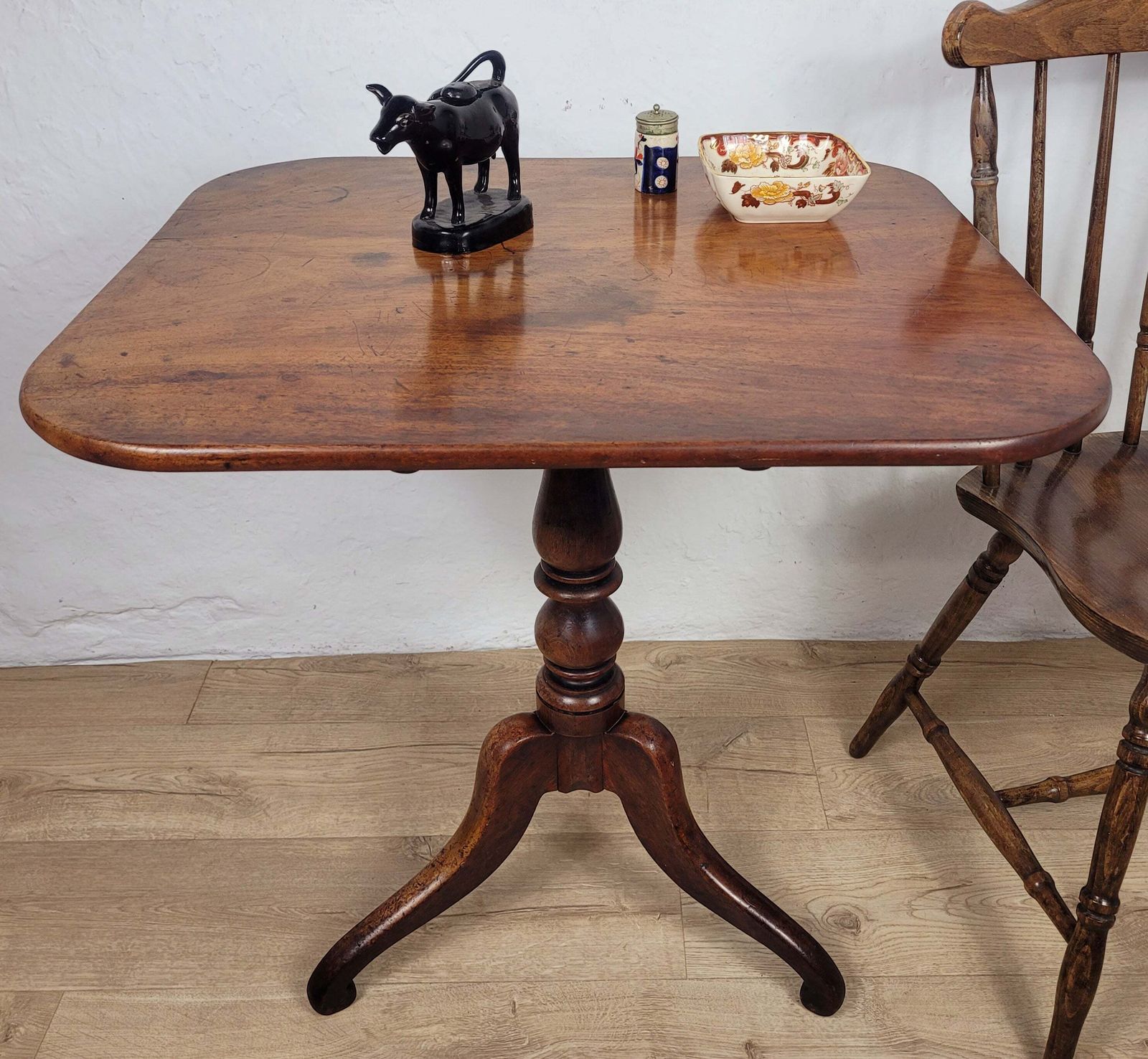 Georgian Tilt Top Table Tripod Mahogany English photo furniture