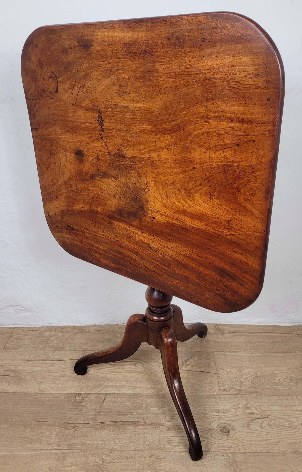 Georgian Tilt Top Table Tripod Mahogany English photo for sale