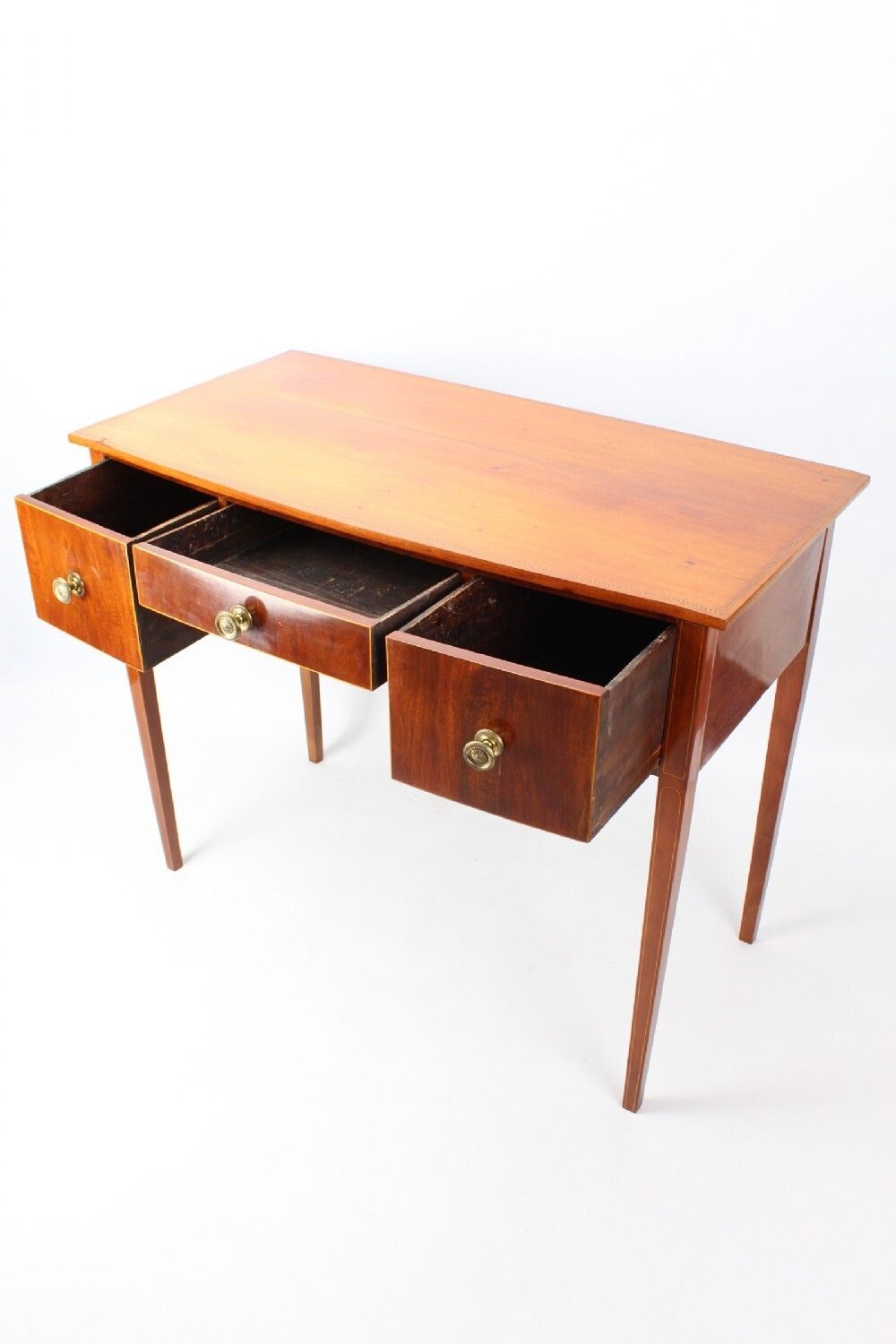 Antique Georgian Inlaid Mahogany Desk photo for sale